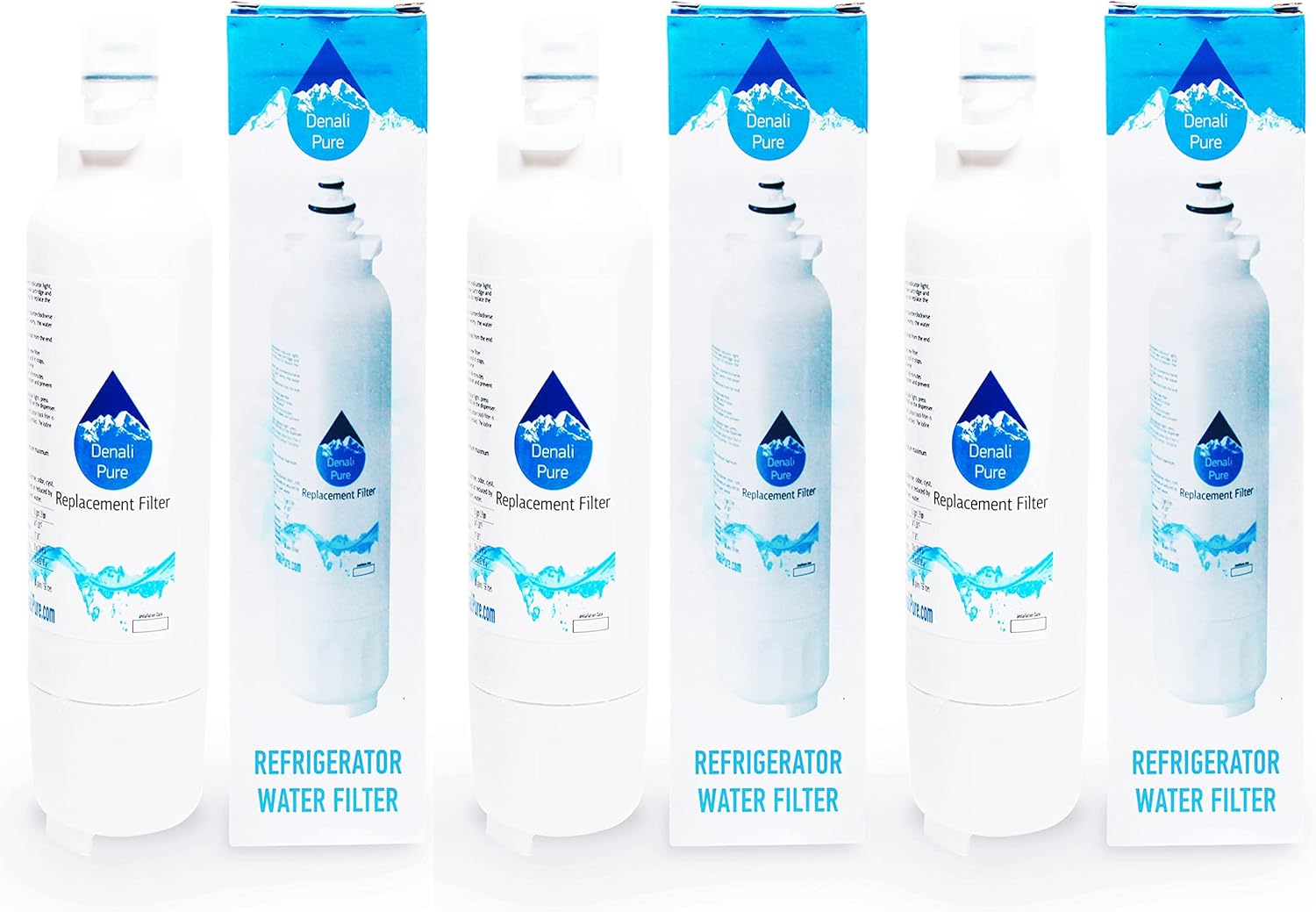 3-Pack LT800P Water Filter Replacement for LG - Compatible with LG LMXS30776S, LG LSXS26326S, LG LSC22991ST, LG LSXS26366S, LG LMXS30746S, LG LSXS26386S, LG LSXS22423S, LG LT800P, LG LSXS26466S