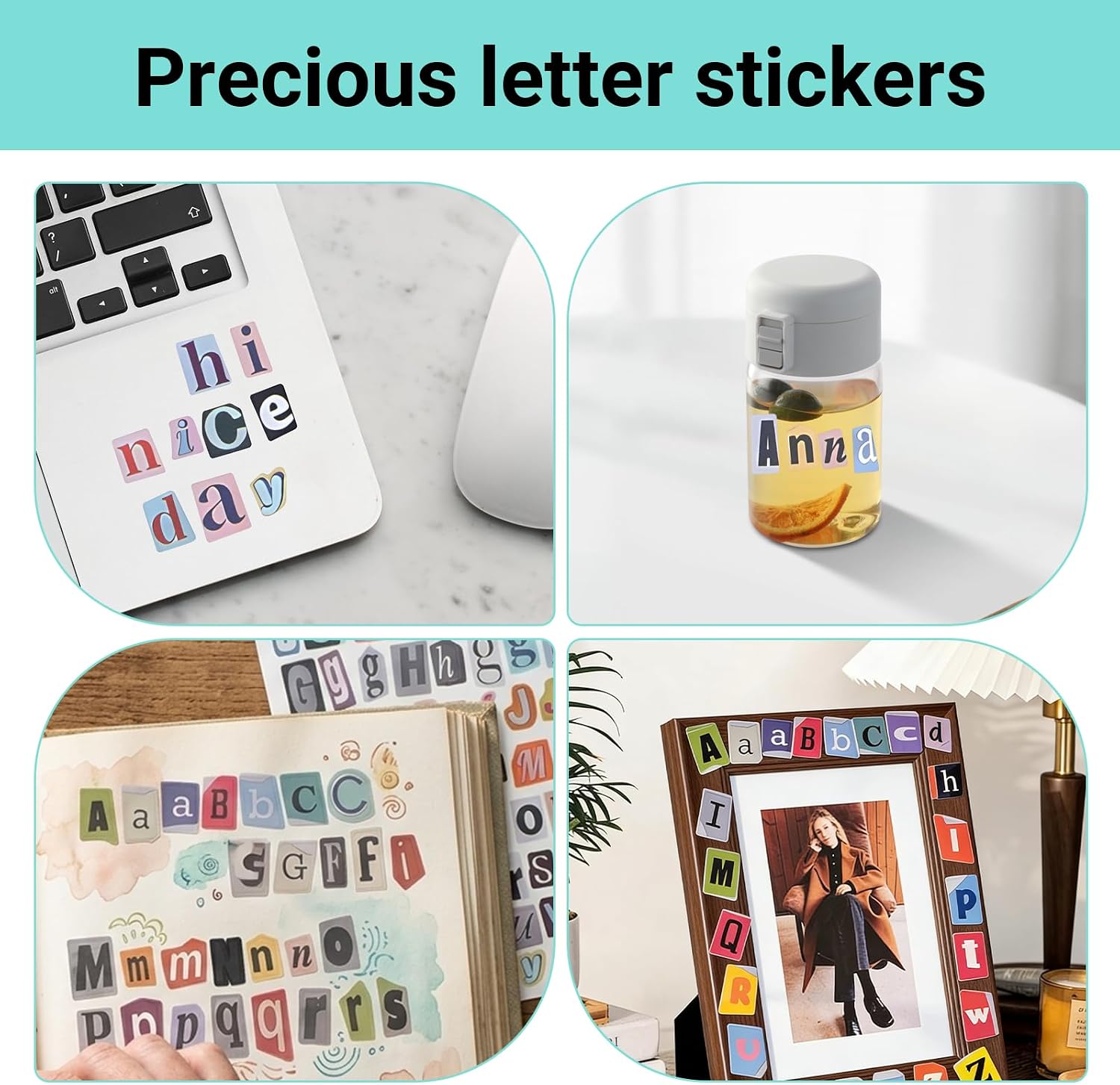 1435 Pcs Magazine Letter Stickers Ransom Vintage Junk Journal Stickers Scrapbook Letters Stickers for Scrapbooking Supplies Journaling DIY Crafts Gift 20 Sheets