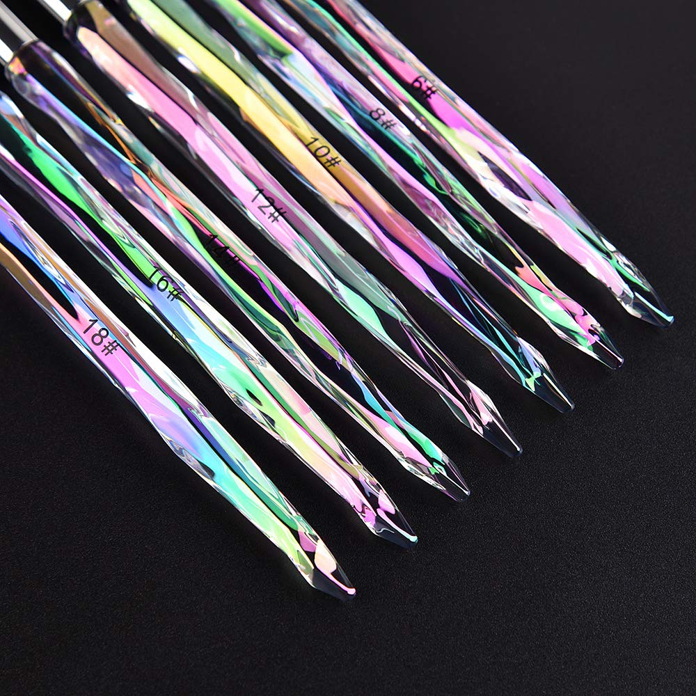 Nail Art Brush Acrylic Brush Nail Pen with Symphony Diamond Handle Manicure Design Nail Art Tool (Set-1)
