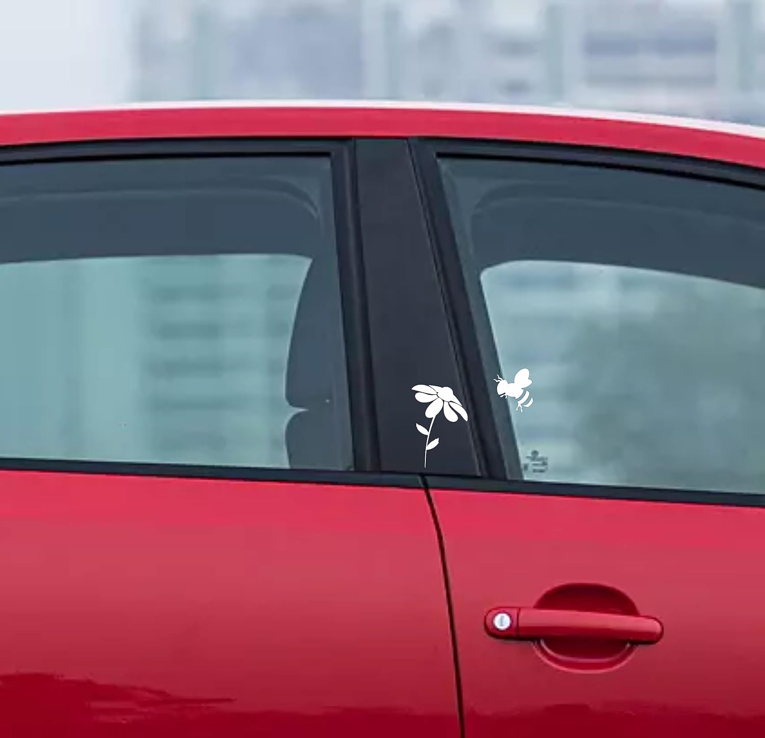 ISEE 360® Flower and Bee Car Window Winding Creative Stickers for Car ...