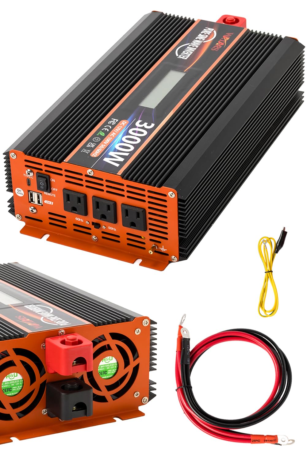 Amazon.co.jp: 【国際規格認証】正弦波 インバーター 定格3000W 最大