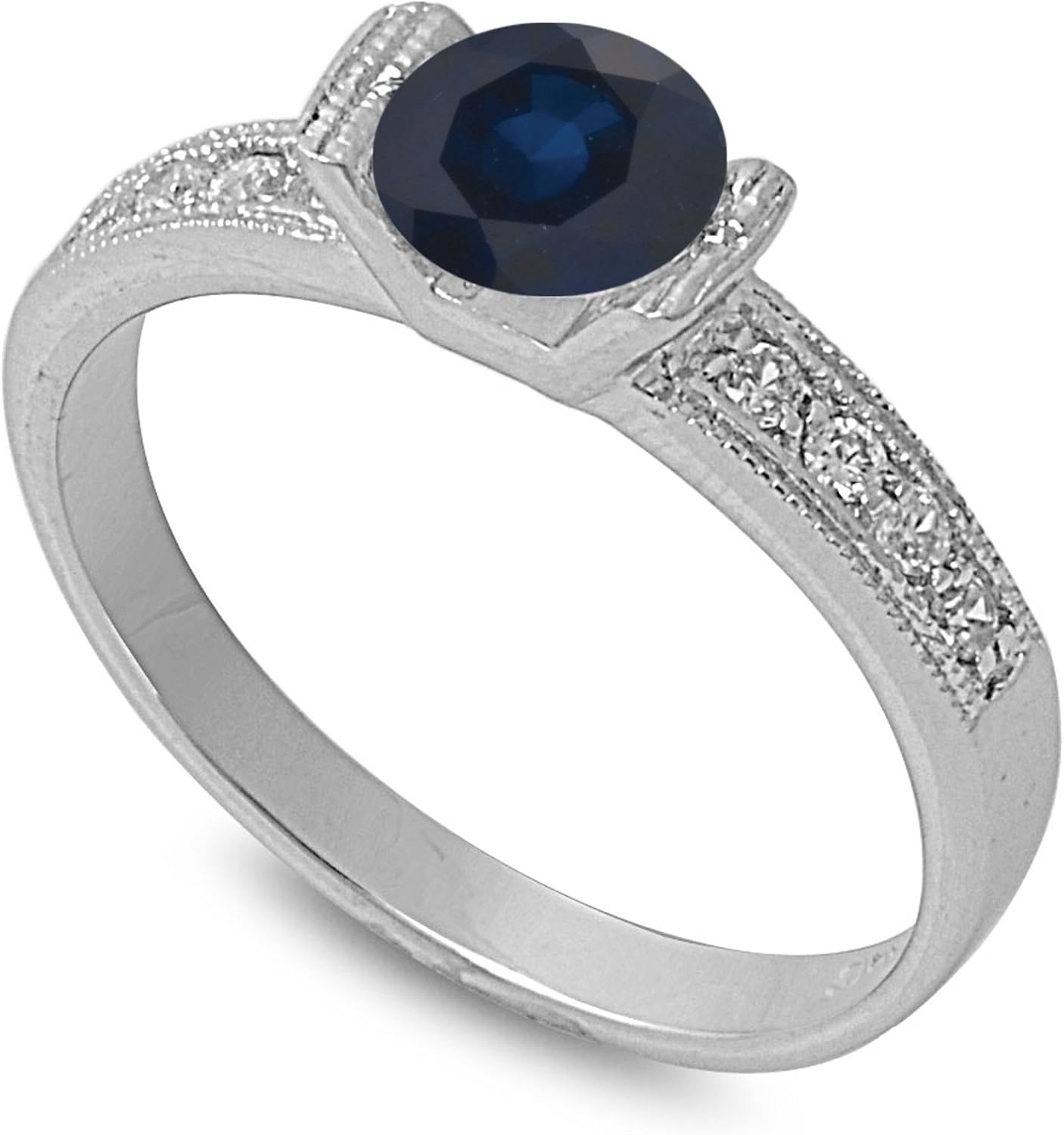 CHOOSE YOUR COLOR Sterling Silver Round Ring