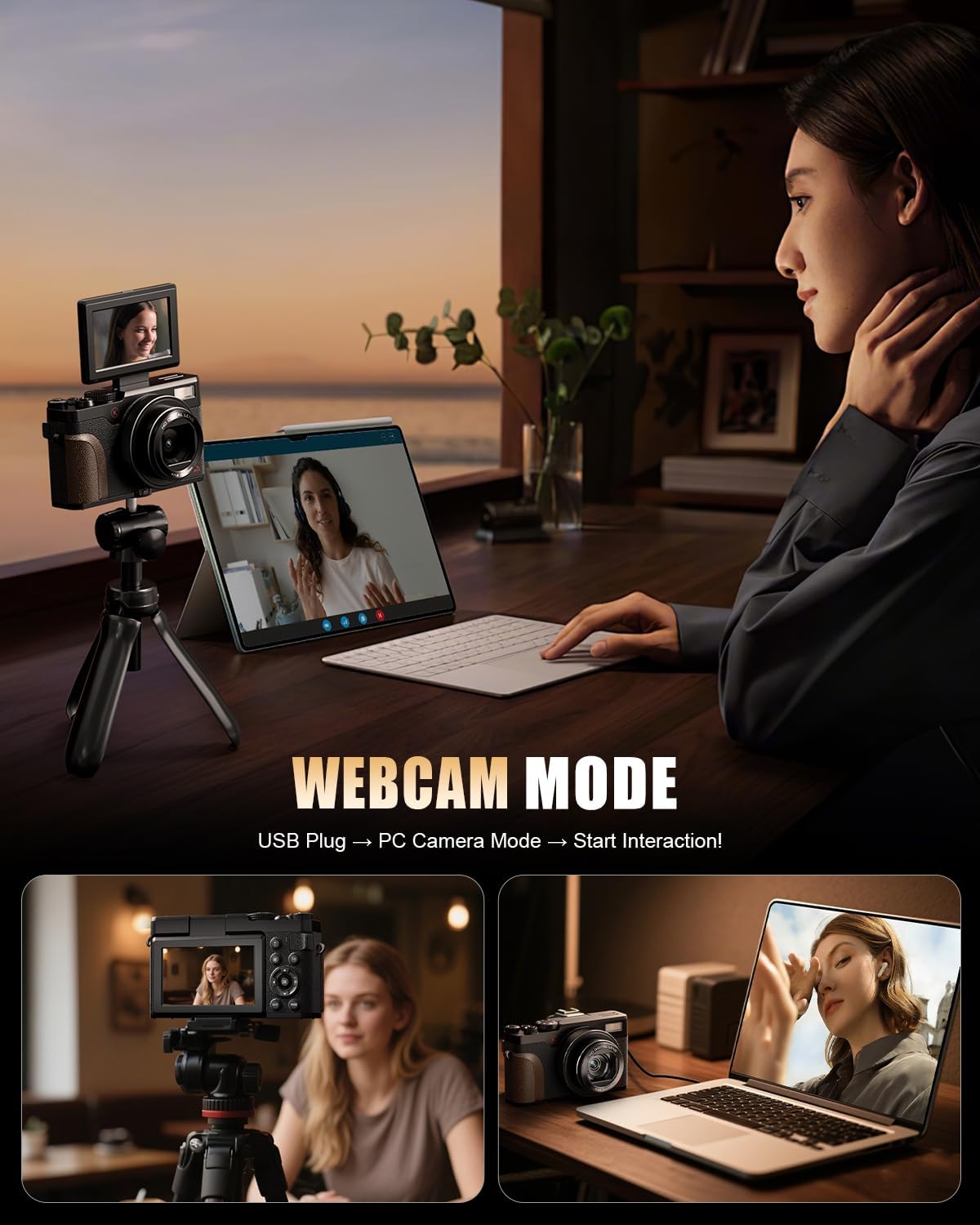 NBD 5K 64MP Digital Camera for Photography with 18X Zoom,2026 Upgraded Autofocus Vlogging Camera,Point and Shoot Digital Cameras with 2 Batteries,64GB TF Card,Flash, Anti-Shake(Black) - Image 6