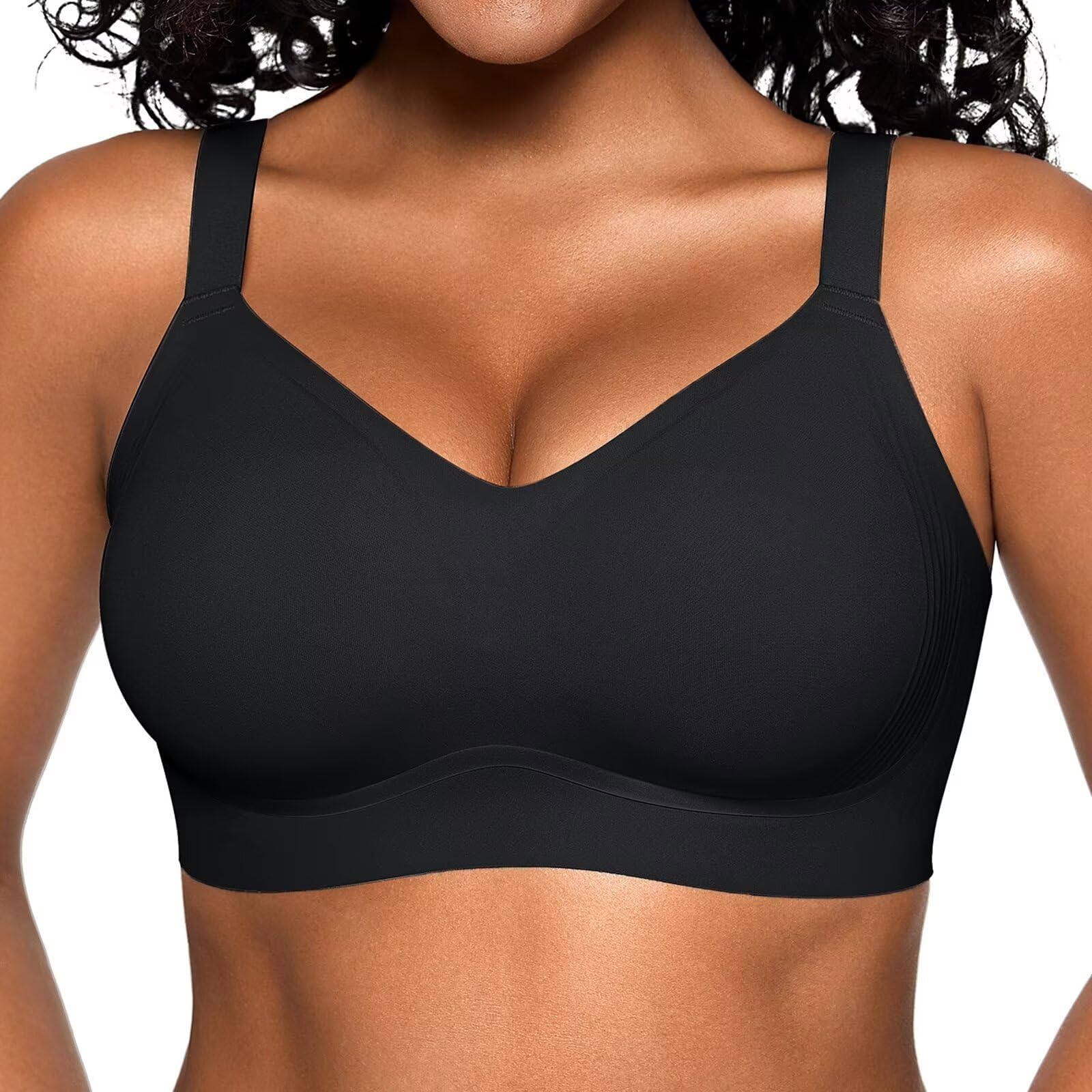 VertvieNon Wired Bras for Women Wireless Push Up Bra Seamless Support Full Coverage Comfort Sports Everyday Bra Regular & Plus SizeOEKO-TEX STANDARD 100