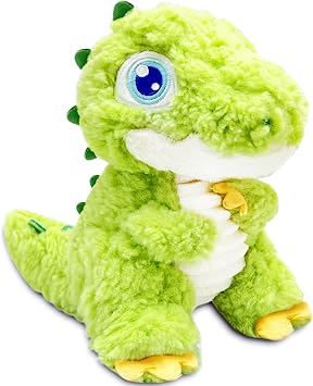 Cute Green Dinosaur Stuffed Animal, 10" Dinosaur Plush Toys, Soft Alligator Stuffed Animals for Girls and Boys, T Rex Dino Plush Toys for Kids, Birthday Gifts, Party Favors