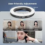 SmallRig Vibe P30 67mm Ring LED Video Light, Compact Powder-Size Bi-Color Light with High CRI ≥90, Compatible for 67mm Phone Mounts/Cases/Lenses, for Content Creation, Live Streaming, 4873