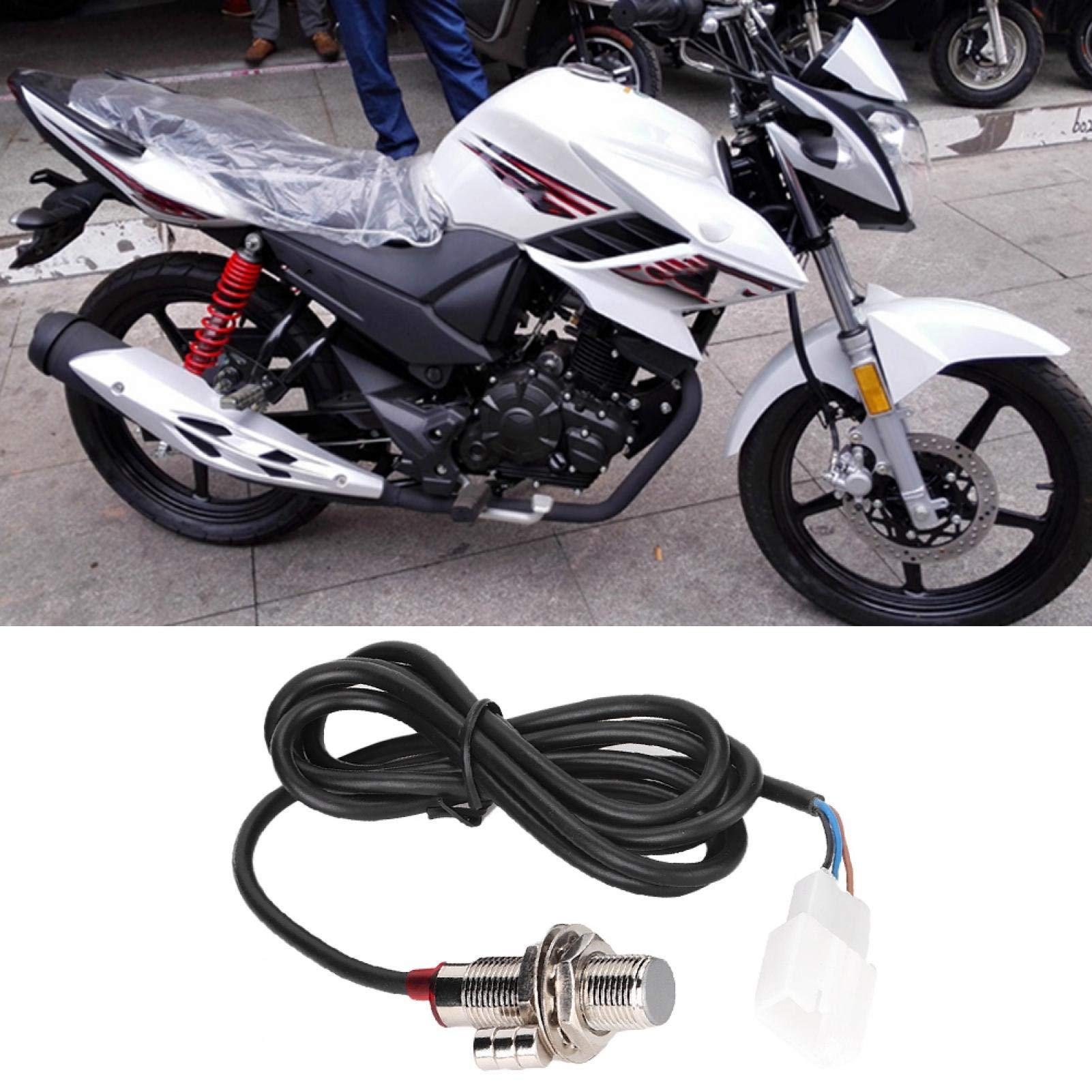 aqxreight - Adapter Czujnika Prędkości, Kabel Czujnika Prędkościomierza z 3 Magnesami do Cyfrowego Prędkościomierza Motocyklowego