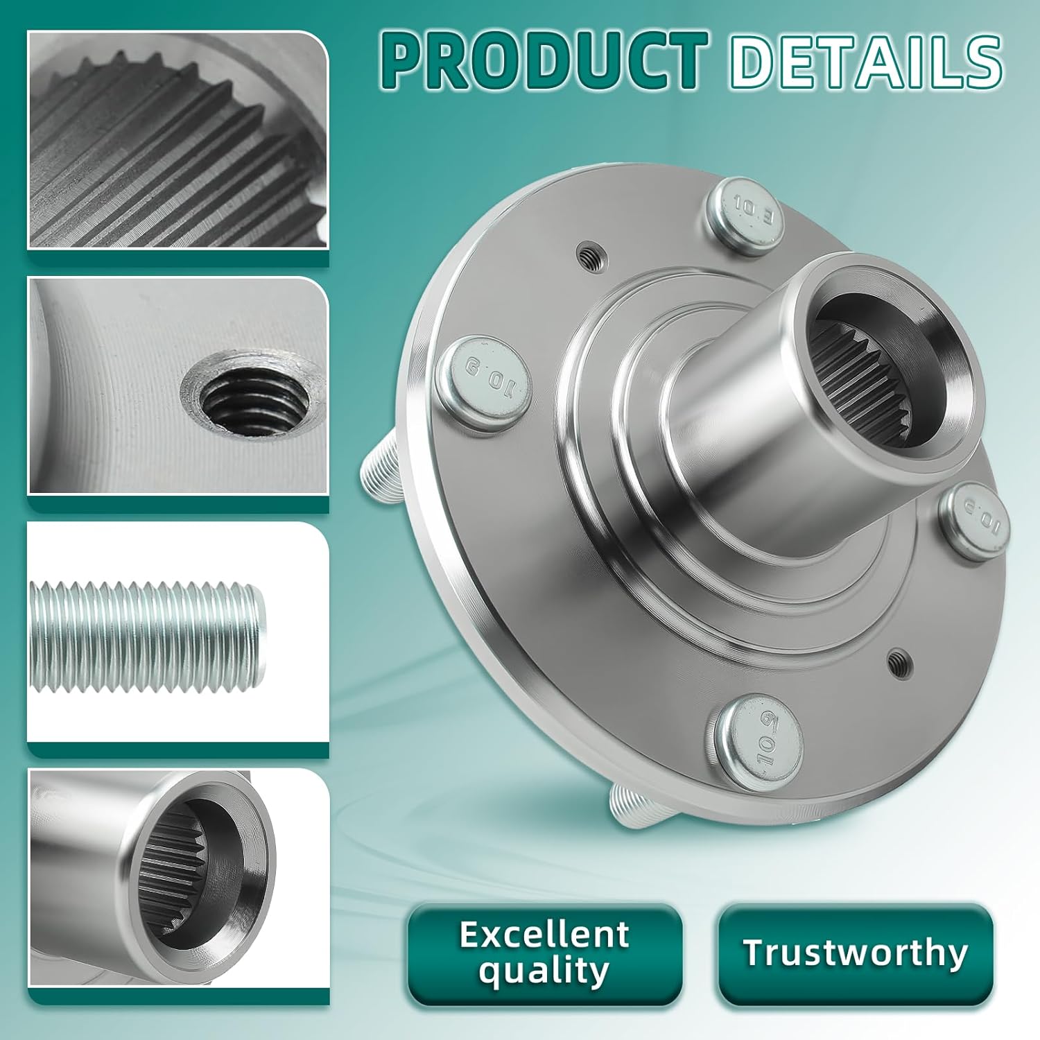 AUTOKAY Front Wheel Hub Bearing Kits 930-452 510050 for Honda Accord 1998-2002 2.3L Only With Nut Clip, 2 Pcs - Image 3