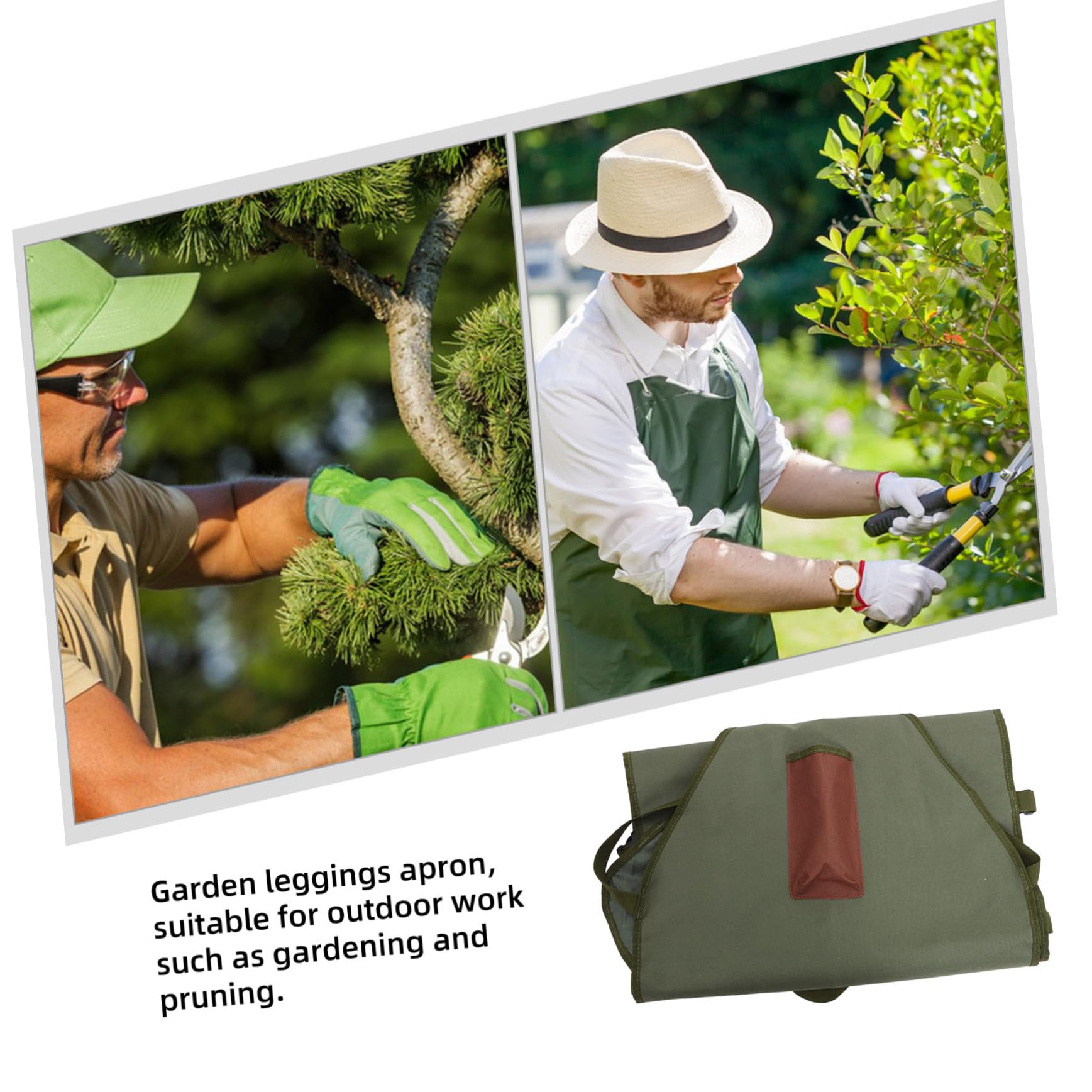 ibasenice Tablier de Jardinage Oxford Renforcé Poches Tablier pour Fruits Protection Jambes Accessoire Indispensable pour Jardinage Travaux Extérieur