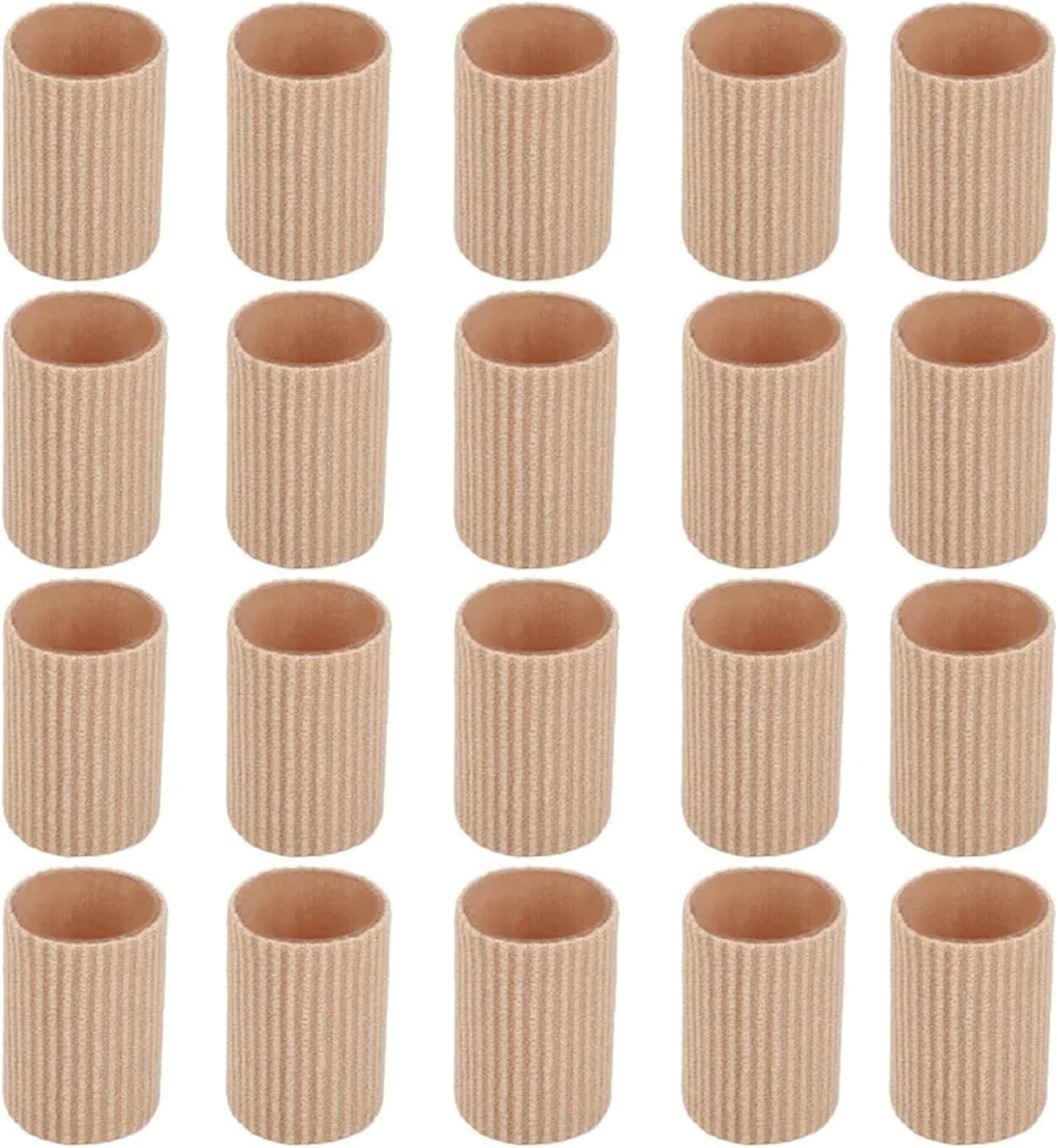 Toe Protectors Women 60Pcs Fabric Toe Separator Applicator Corn Callus Remover Bunion Corrector Pedicure Tools Pain Relief Tube Foot(L(2.5x3cm))