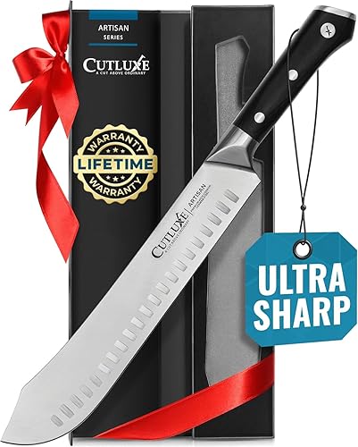 Miniatura 32 de Cutluxe – Cuchillo de cocina forjado en acero inoxidable alemán de alto carbono. Mango ergonómico de espiga completa y hoja afilada