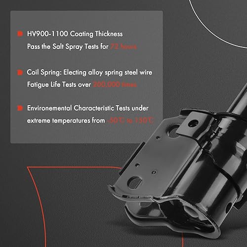 Miniatura 4 de A-Premium Par delantero (2) conjunto de amortiguador compatible con Subaru Impreza 2008 2009 2010 2011, lado del conductor y del pasajero