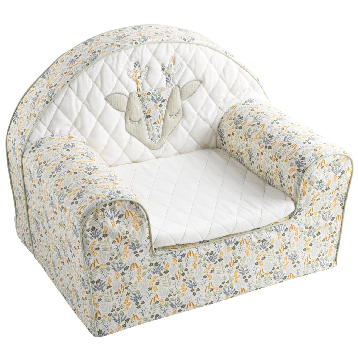 Sauthon Fauteuil Club en Coton Blanc