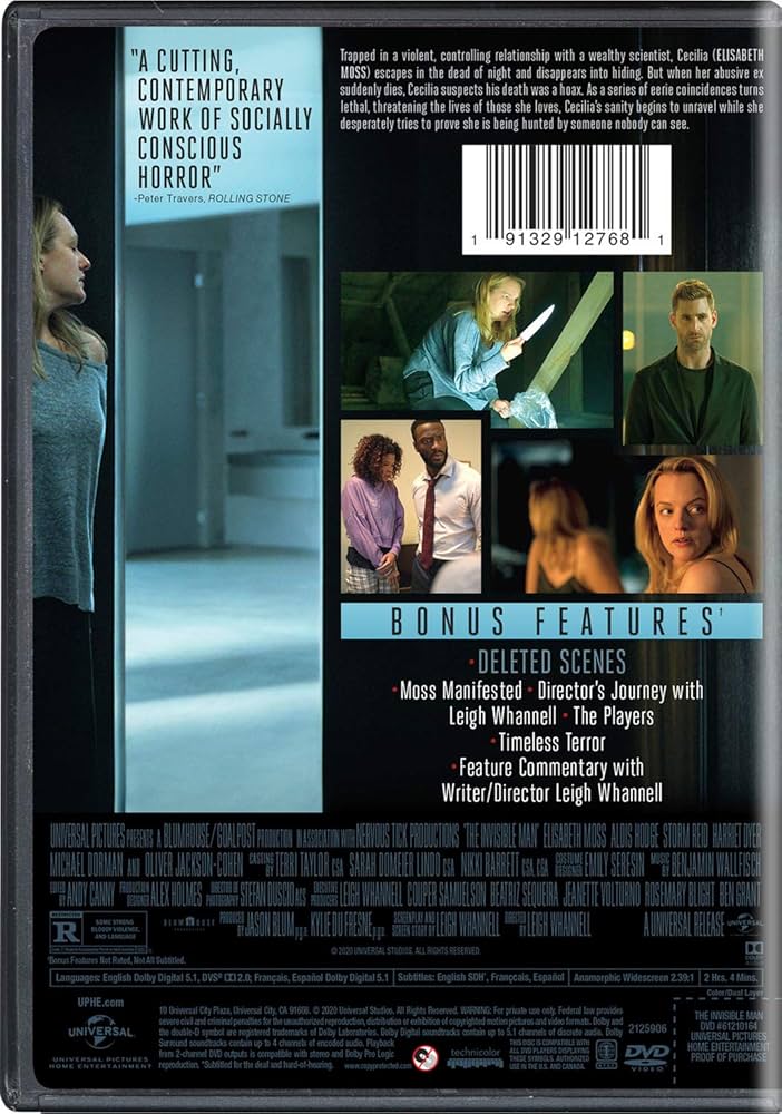Amazon.com: The Invisible Man (2020) [DVD] : Elisabeth Moss