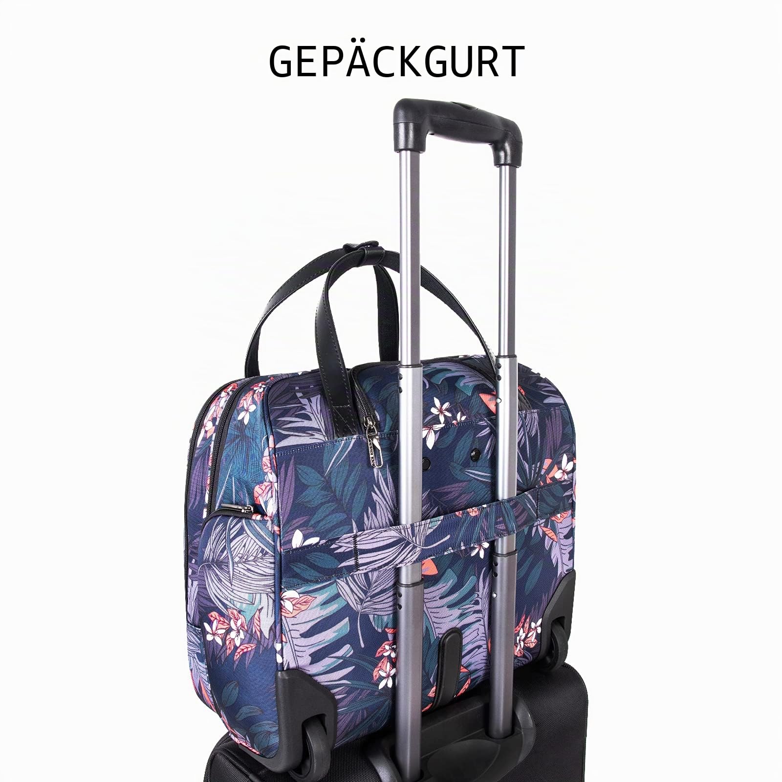 VANKEAN Laptoptasche mit Rollen, für Damen und Herren, Roll-Aktentasche für Laptops bis zu 39,6 cm (15,6 Zoll)