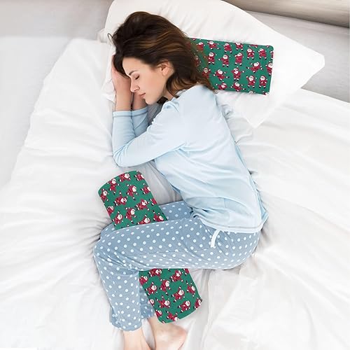 Miniatura 6 de FRODOTGV Christmas Dancing Santa Claus Bolster Pillow for Couch Neck Roll Pillow Insert Round Pillow Kids Cylinder Body Pillow Neck Support