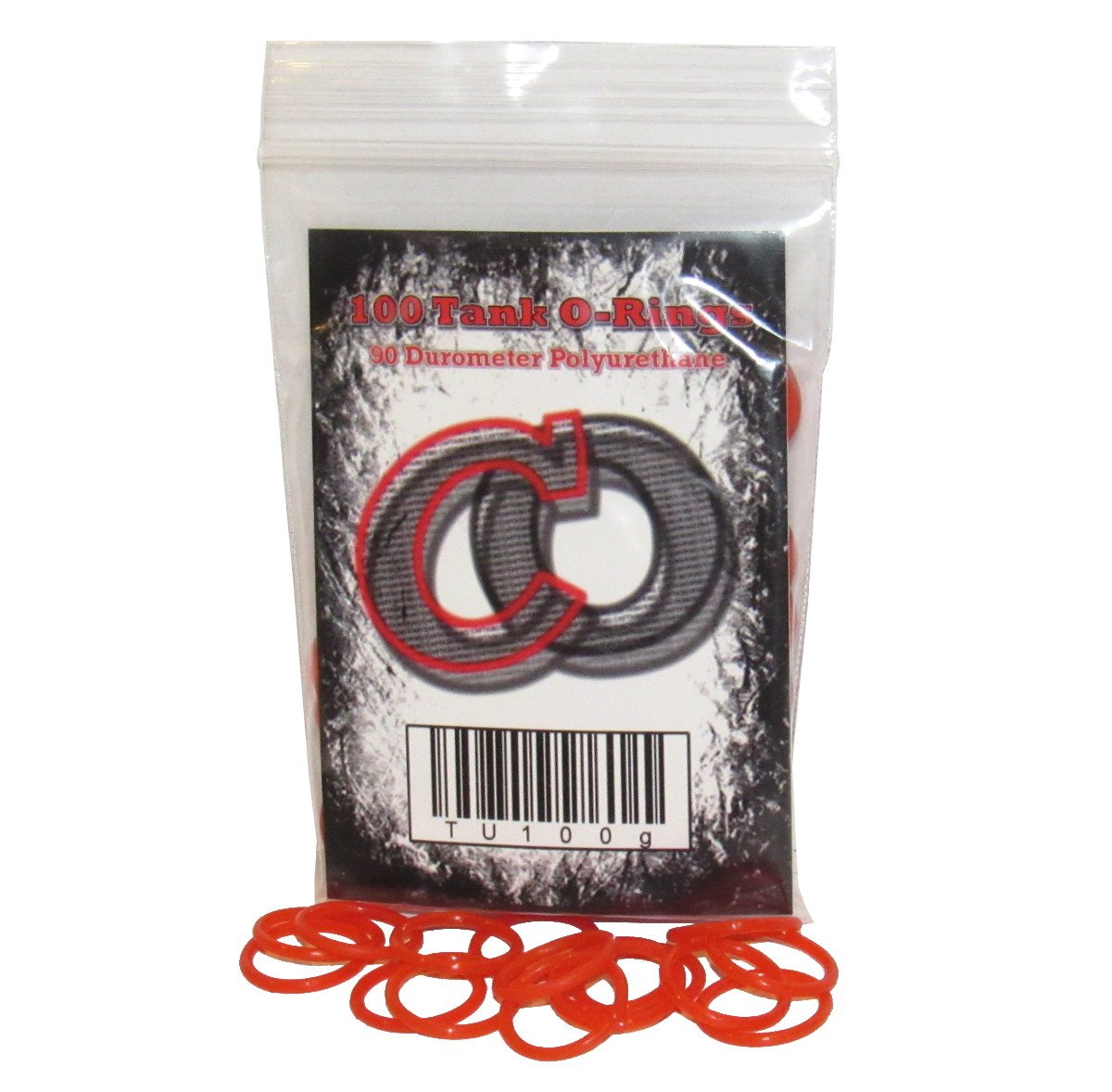 1,000 Polyurethane Paintball Tank O-Rings (90 Durometer) [1000 RED HPA / CO2 orings]