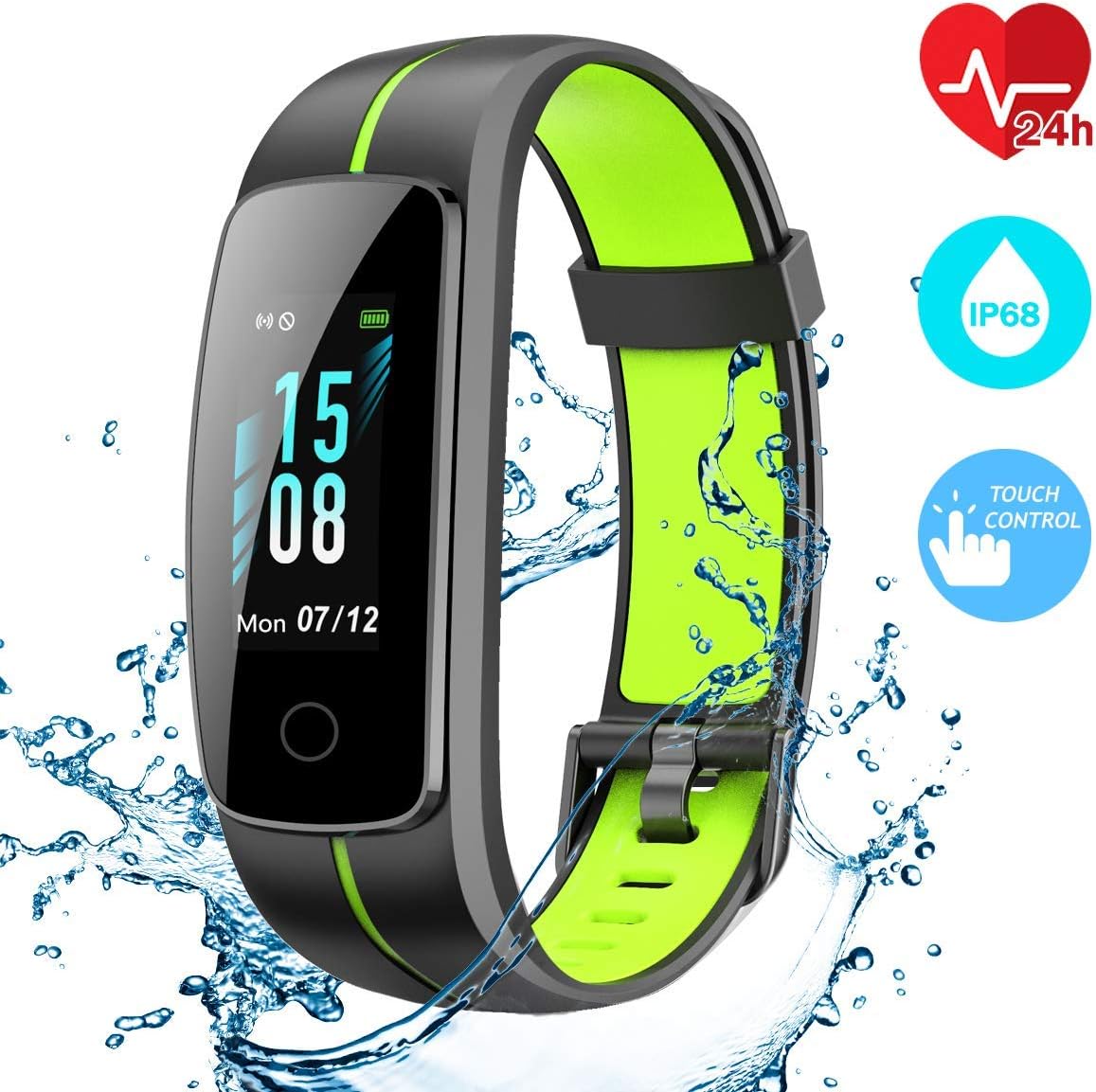MobSpy Animate M3 Band Heart Rate Health Calories Fitness Tracker Bluetooth Smart Wrist Watch with Alarm System