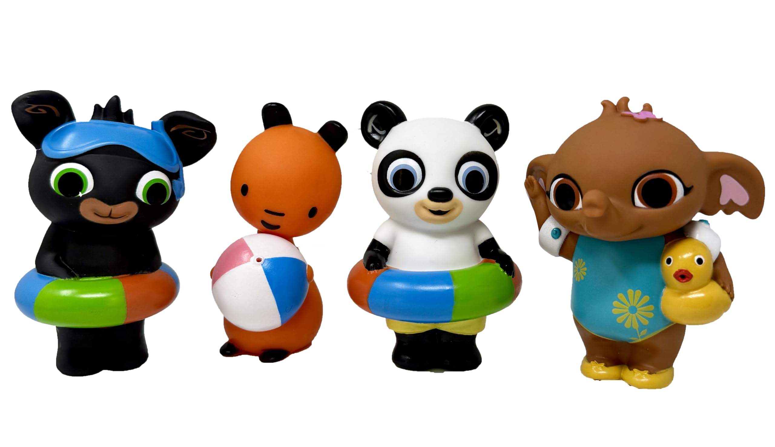 ODS - Bing - Set 4 Personaggi per Bagnetto Deluxe, Misura 10 cm, Materiale PVC, Età Consigliabile 6m+