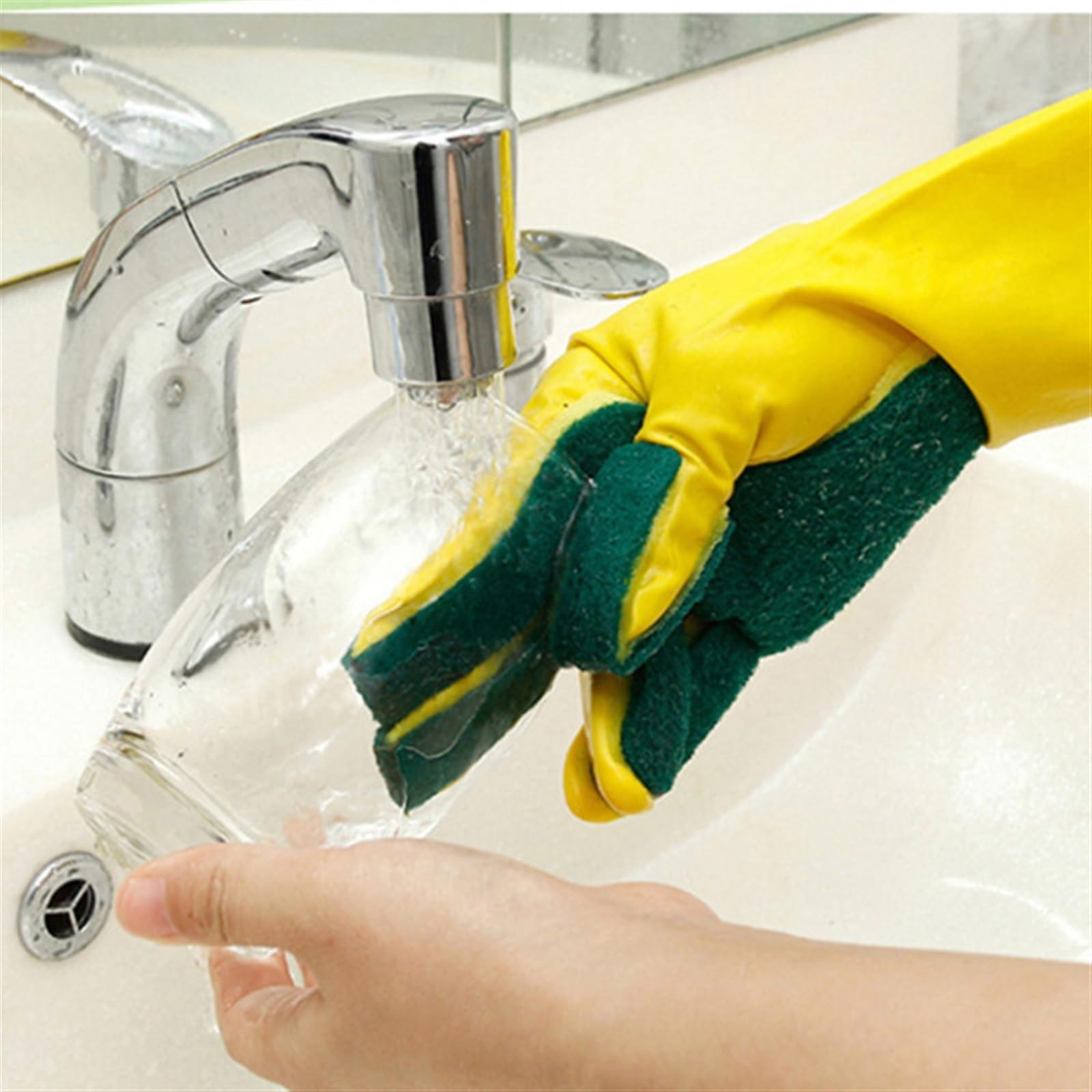Guantes de trabajo de goma Guantes De Cocina for El Hogar, Limpieza Goma Látex, Y Lavado Esponjas