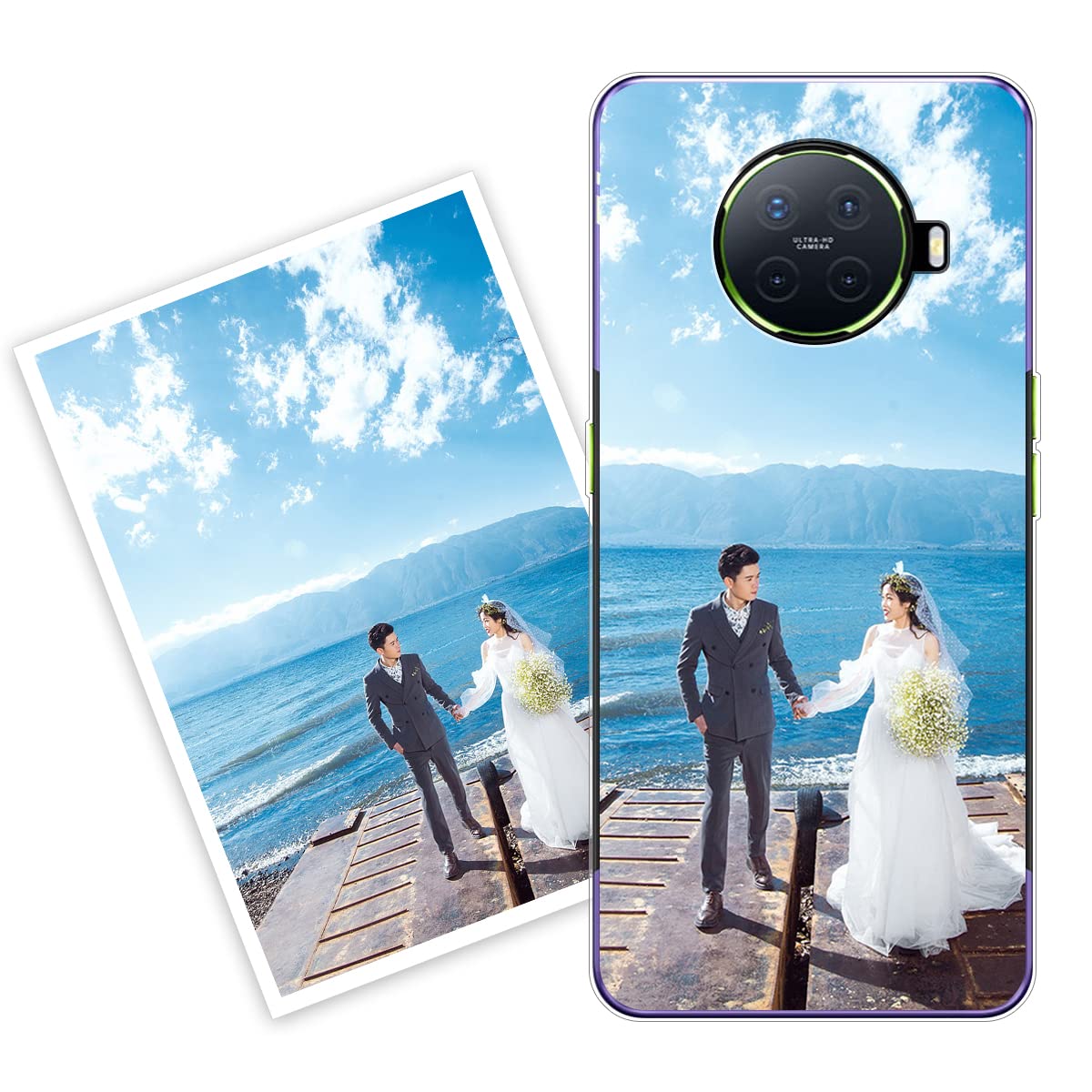 Personalised Custom Case compatible with Oppo Reno Ace 2 Eva, Soft TPU Clear Shock Absorbing Customised Cover with your own photo, image, Picture, or text Make Your Own Case