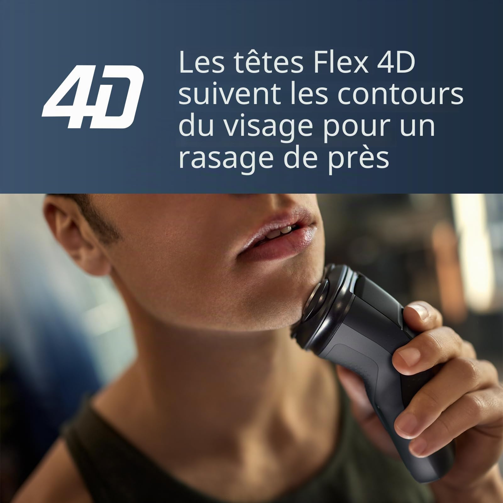 Philips Norelco S1016/90 Rasoir avec lames Comfort Cut et têtes flexibles 4D (utilisation filaire uniquement)
