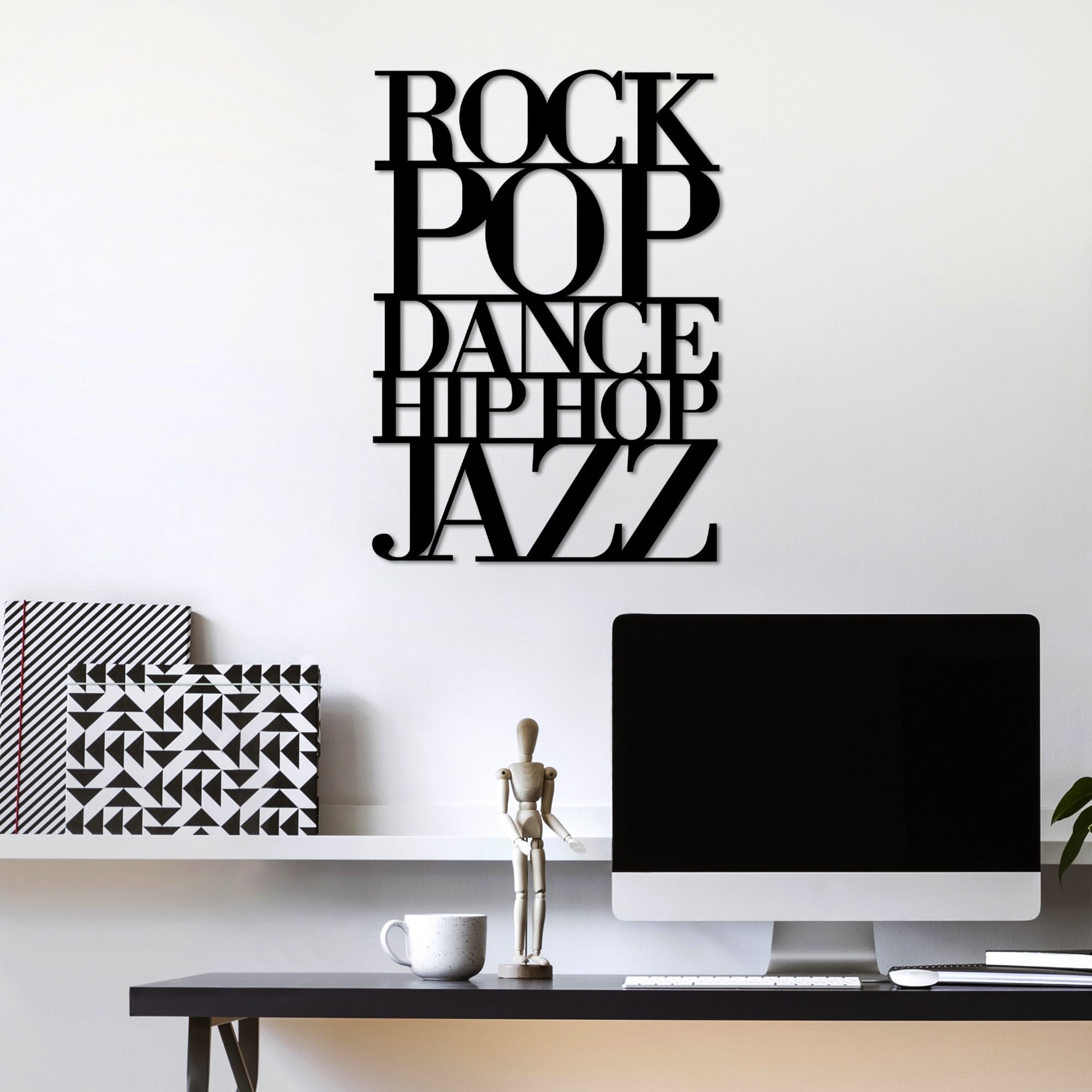 Stylish Black Decorative Metal Wall Accessory, 70 x 49 cm, 100% Metal (1.5 mm Thick), Easy Wall Mounting, Perfect for Modern Home Decor