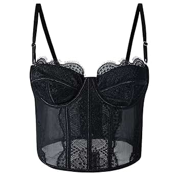 トップス MEDI LINGERIE LIKE PEPLUM BUSTIER BLACK Amazon.com: Black Corset Top Lingerie Bustier Women Shoulder