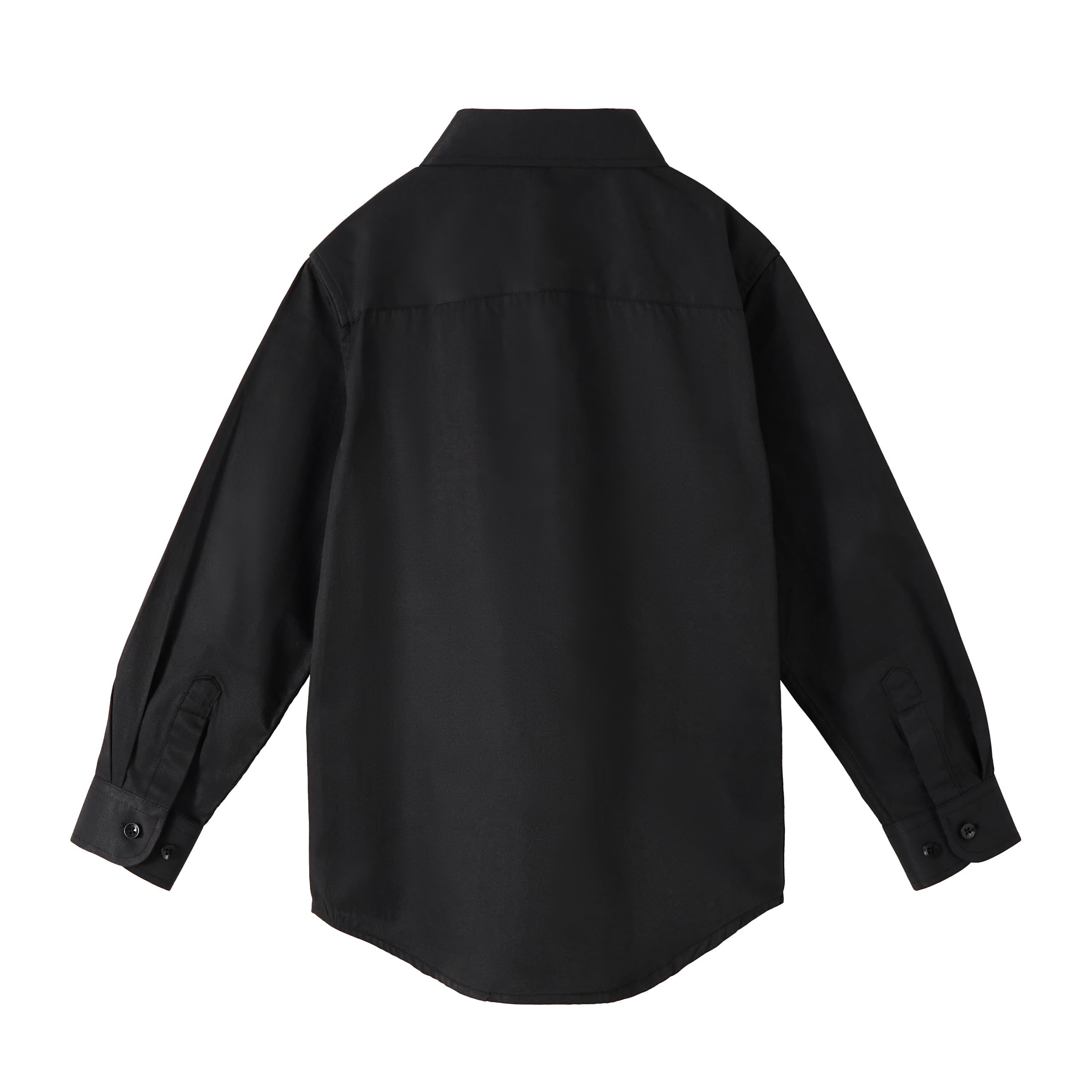LOLANTA Camicia a Maniche Lunghe per Ragazzi Camicia Formale a Tinta Unita Button Down Camicia Uniforme Scolastica per Bambini