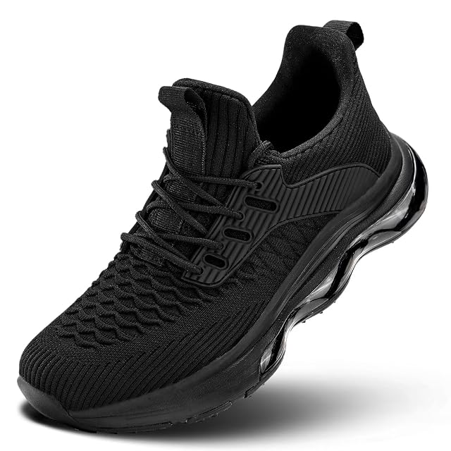 Mens Air Cushion Running Shoes Walking Jogging Fitness Gym Fashion Sneakers Lace Up Casual Comfortable Tennis Sport Athletic