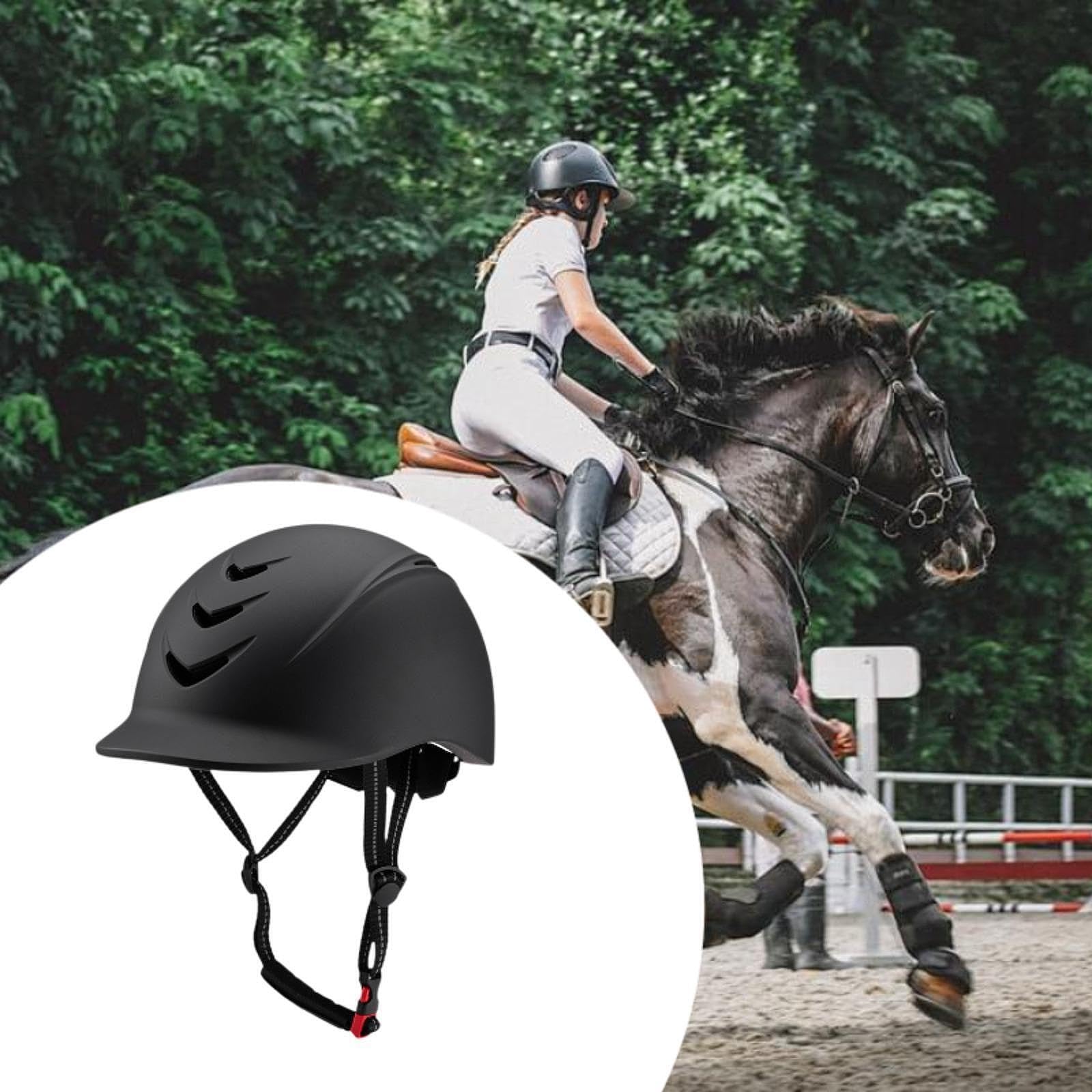 Casco da equitazione confortevole, regolabile, protettivo, leggero, ventilato, per gli appassionati di sport d'avventura all'aria aperta, equitazione,
