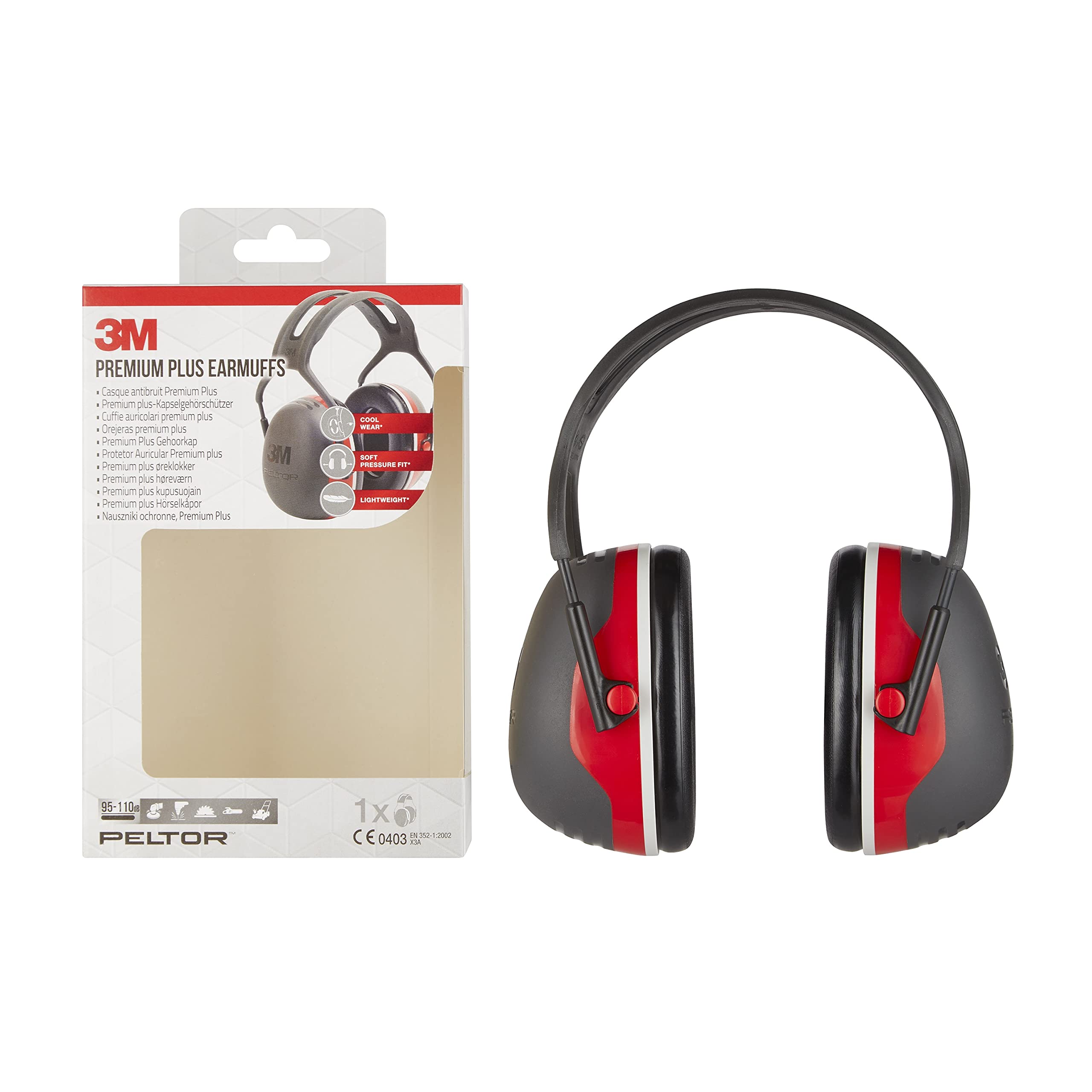 3M Peltor Coquilles antibruit premium plus X3A, 95 à 110 dB