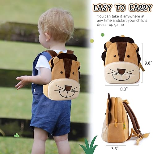 Miniatura 3 de Juego de 10 bolsas de pañales para muñeca Reborn de 17 a 22 pulgadas, ropa babydoll de león, accesorios de alimentación, set de accesorios de