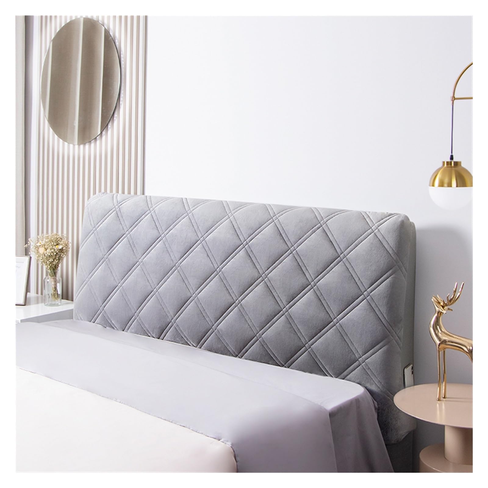 Funda Para Cabecera De Cama De Felpa De Terciopelo, Funda Elástica