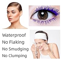 Vista 4 de Extensiones de Pestañas Moradas Máscara de Pestañas Maquillaje de Ojos Suero para Pestañas Máscara de Pestañas Impermeable Secado Rápido Rizado