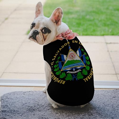 Miniatura 5 de Coats of Arms of El Salvador - Camisas para perros, ropa para mascotas, camiseta sin mangas, transpirable, sudadera divertida para cachorros