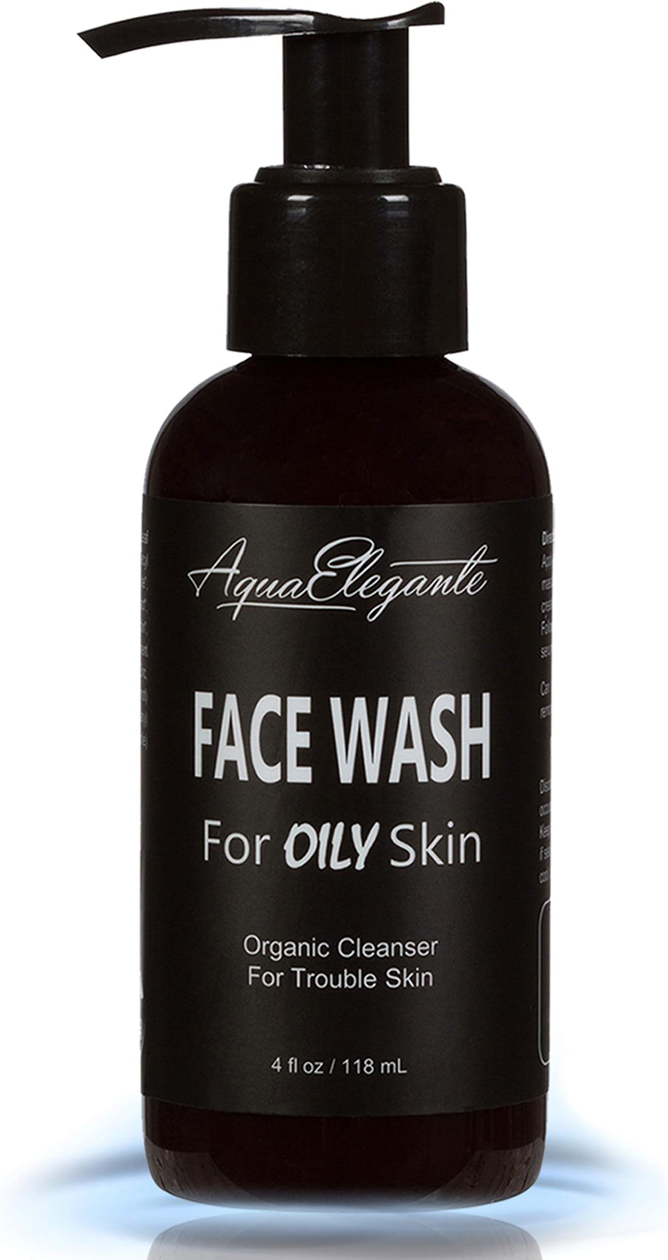 Face Wash For Oily Skin - Organic Daily Facial Cleanser With Moisturizing Aloe Vera Gel - Natural Anti Aging & Exfoliating Scrub For Cleansing Oil And Acne