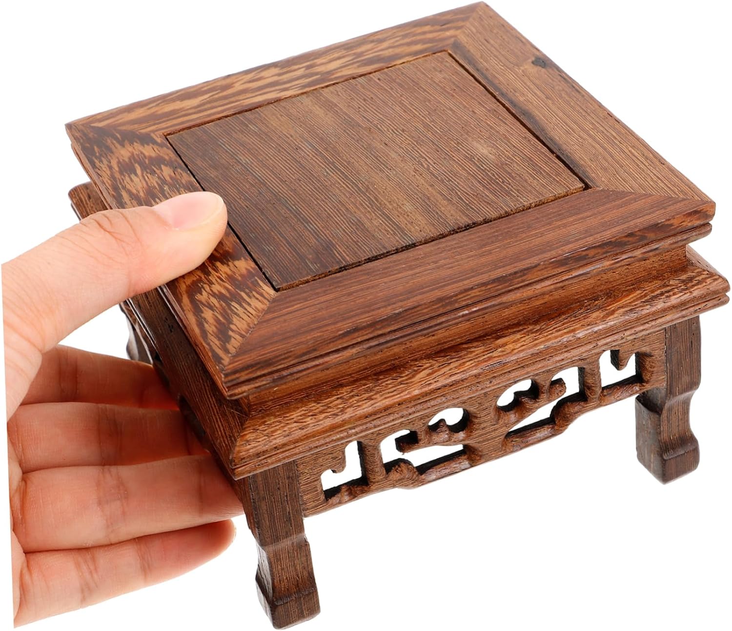 POPETPOP 5pcs Wooden Plant Stand for Indoor Use Elegant Chicken Wing Riser for Flower Pots Display and Home Decor and Space-saving Plant Holder