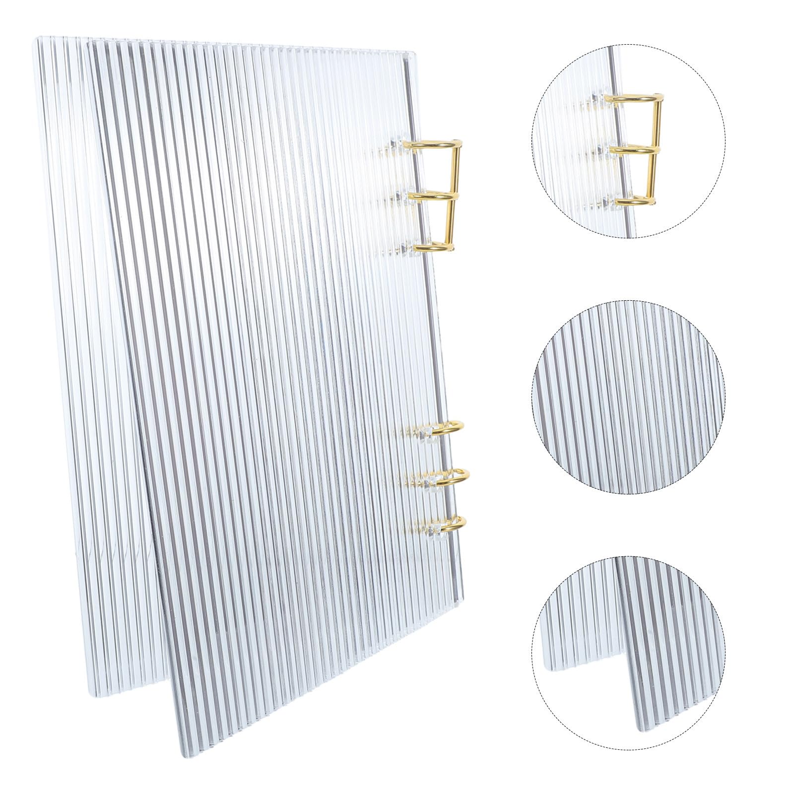 A5 Acryl Ringbuch Umschlag mit Abnehmbarer 6 ring Struktur Nachfüllbar und Schützend Modernes Minimalistisches Design für Büro und Arbeit