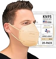 Vista 10 de AccuMed BNX KN95 Face Masks Made in USA (Adult Large, Adult Medium, Kids Small) (Earloop) (Model: E95/E95M/E95S)