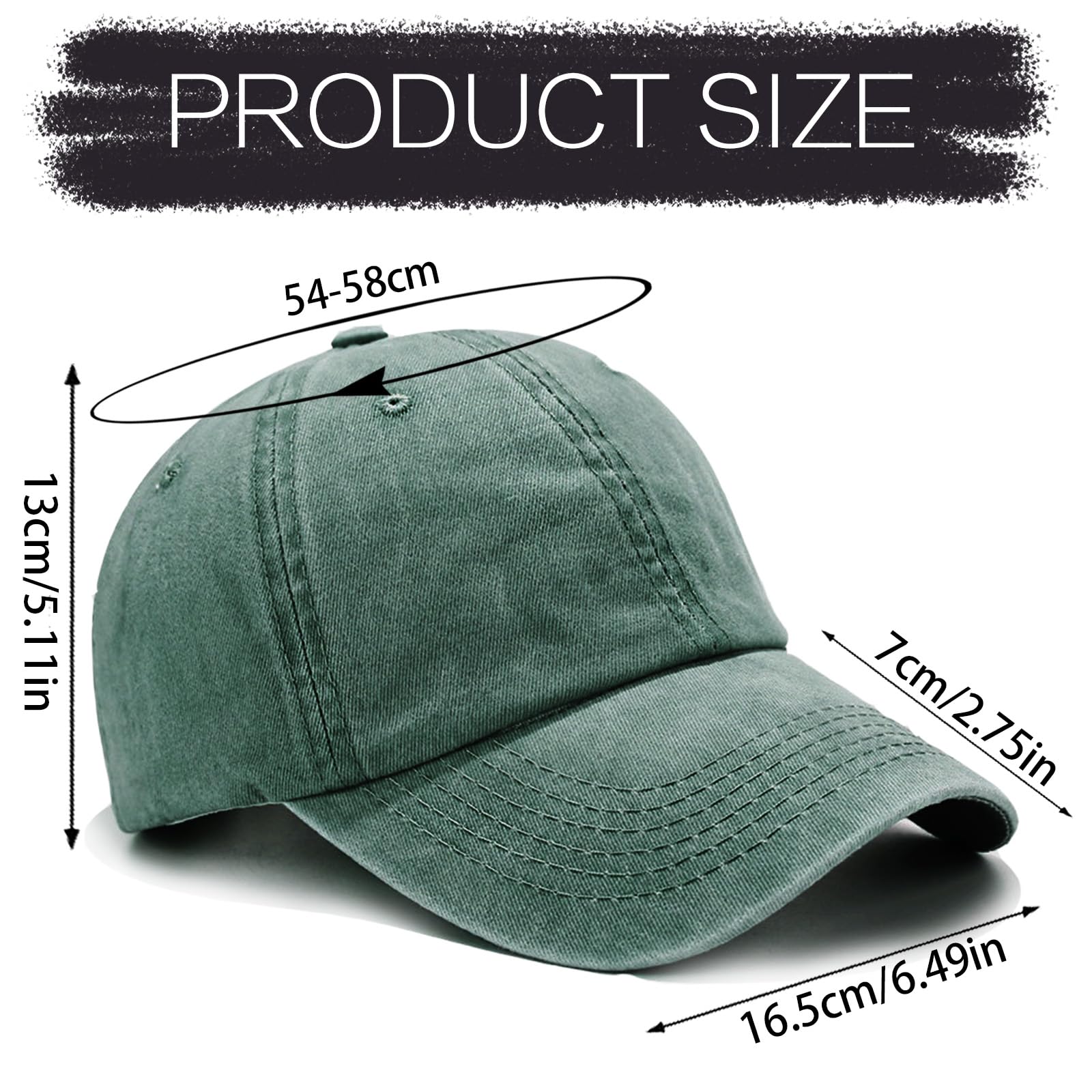 Casquette Baseball Femmes Rétro, Casquette Femme Stylée, Casquette Femme Washed-Distressed, pour Le Running et Les Sports Extérieurs, pour Femmes et Hommes