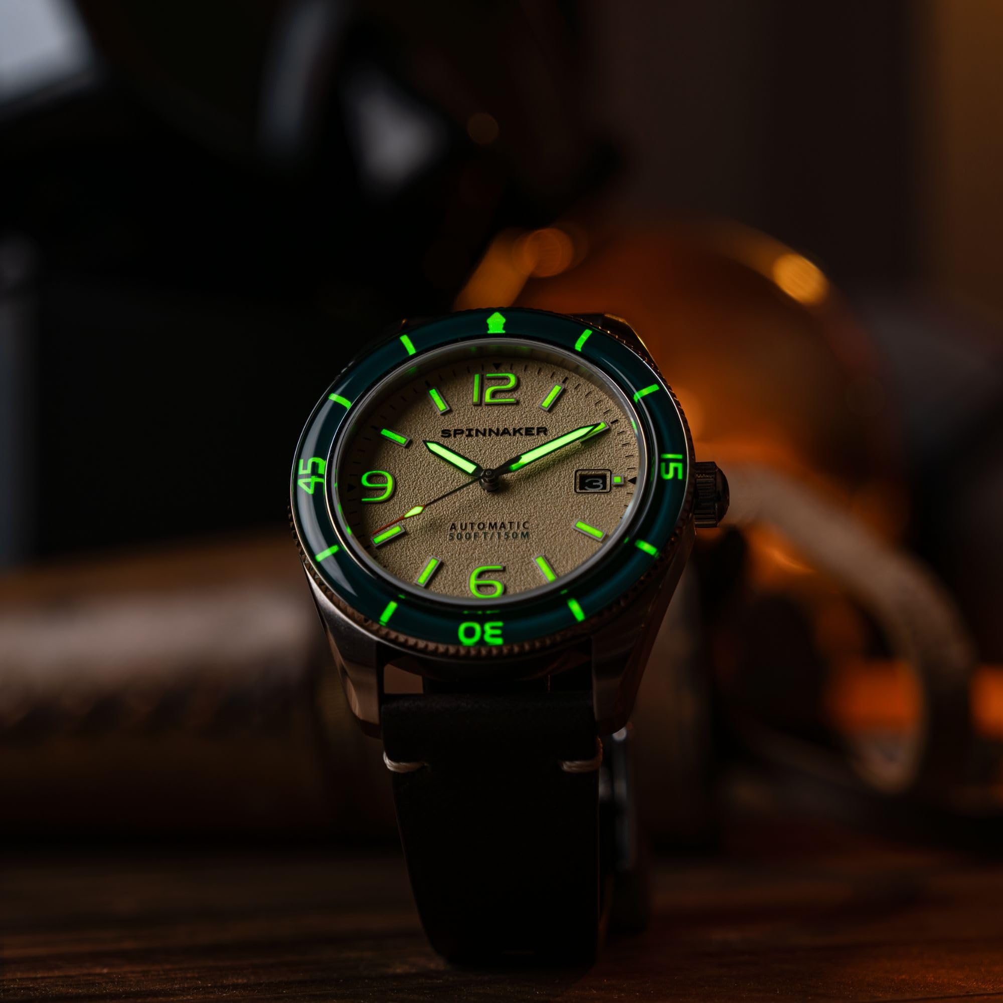 Spinnaker Fleuss SP-5055 - Orologio automatico da uomo, con cinturino in pelle, 43 mm
