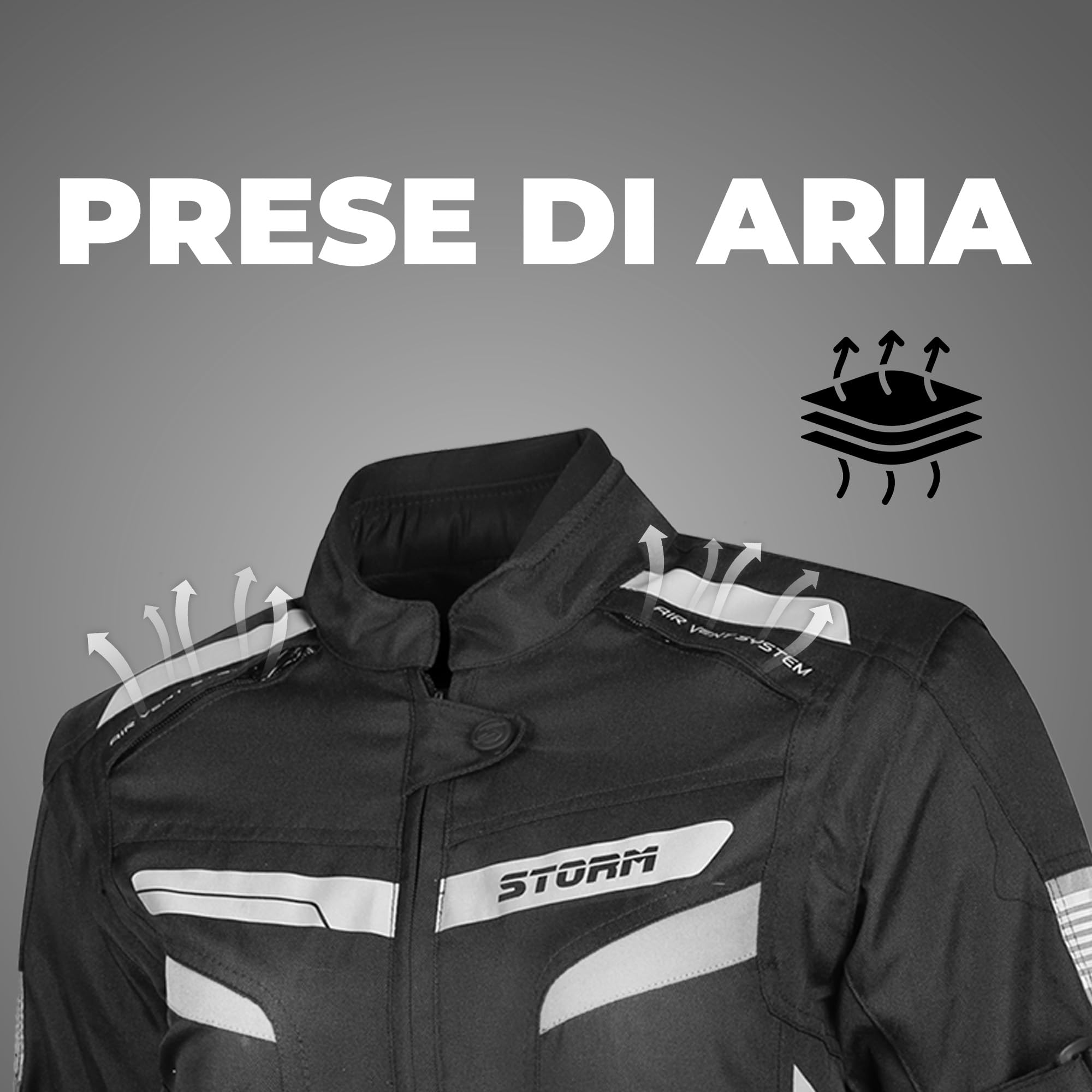 Chaqueta de moto para mujer Storm 4 estaciones con protecciones CE impermeable – Seguridad y comodidad para cada temporada