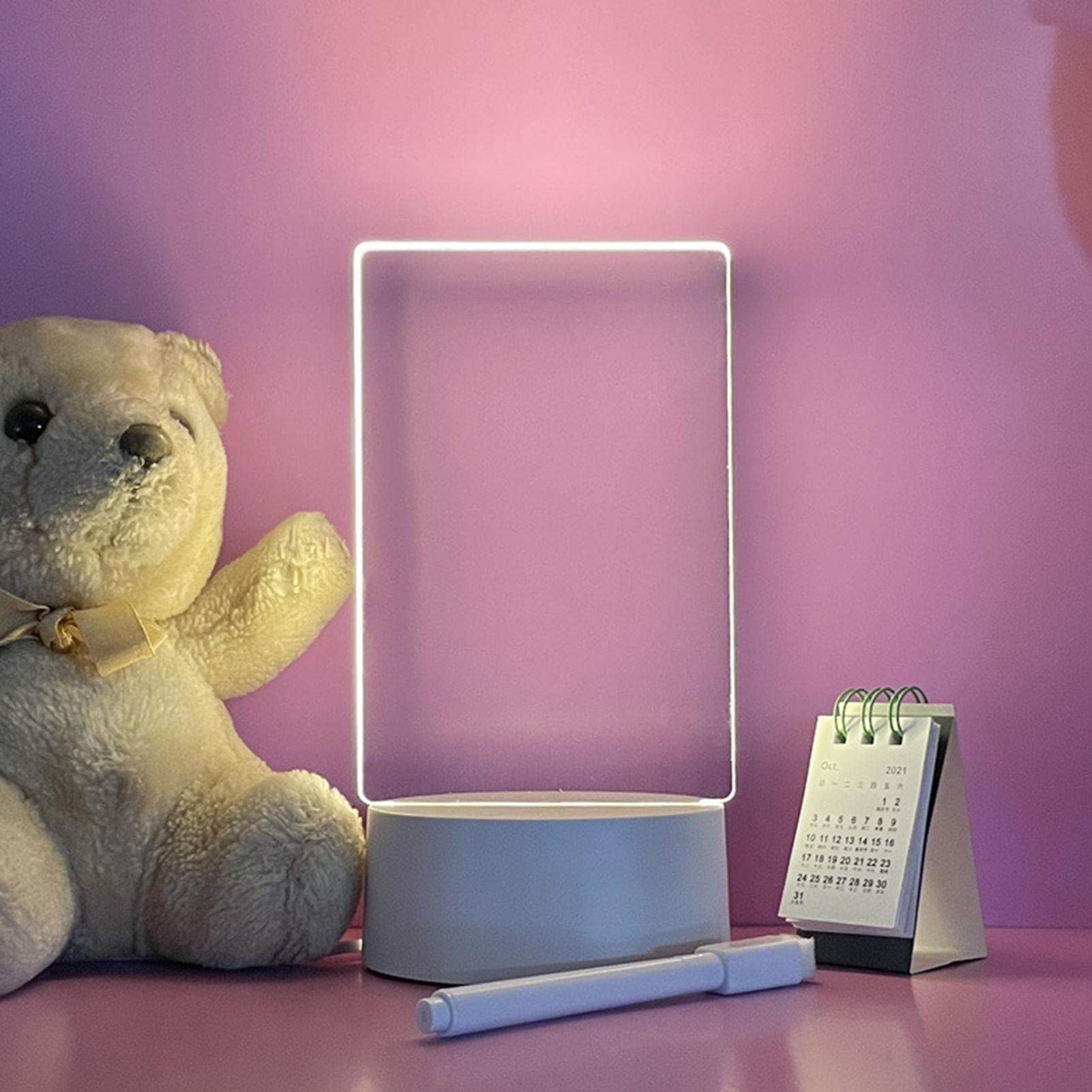 Amazon | ライトアップ ホワイトボード ボード - LED ライト付き