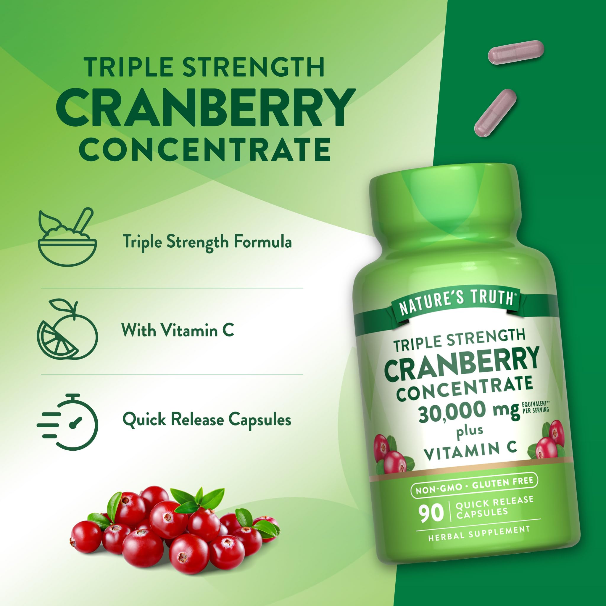 Nature's Truth Cranberry Concentrate Pills | Plus Vitamin C — Amazon image 5