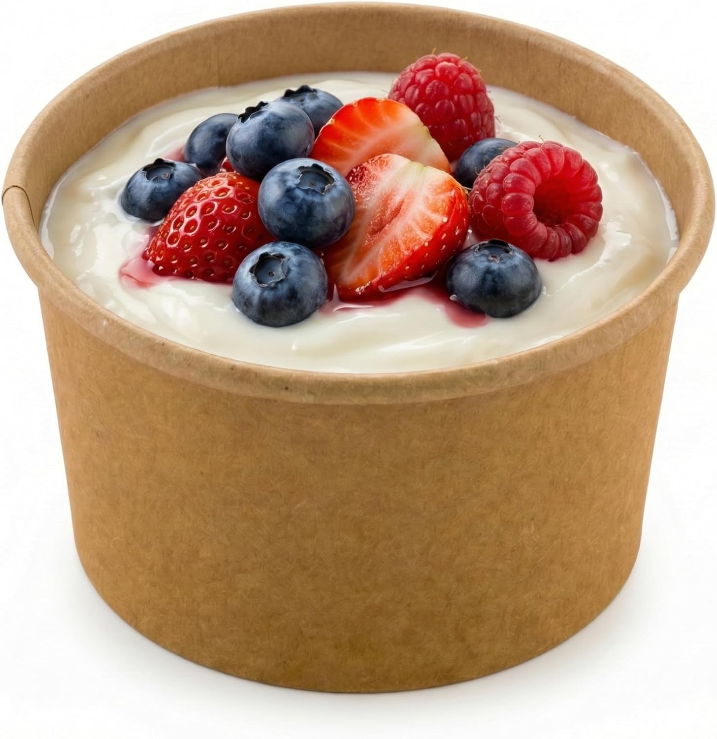 Coppetta 5-Ounce Dessert Cups, 200 Disposable Ice Cream Cups - Lids Sold Separately, Sturdy, Kraft Paper Frozen Yogurt Bowls, For Hot And Cold Foods, Perfect For Gelato Or Mousse - Restaurantware