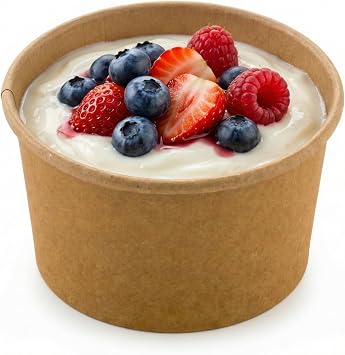 Coppetta 5-Ounce Dessert Cups, 200 Disposable Ice Cream Cups - Lids Sold Separately, Sturdy, Kraft Paper Frozen Yogurt Bowls, For Hot And Cold Foods, Perfect For Gelato Or Mousse - Restaurantware