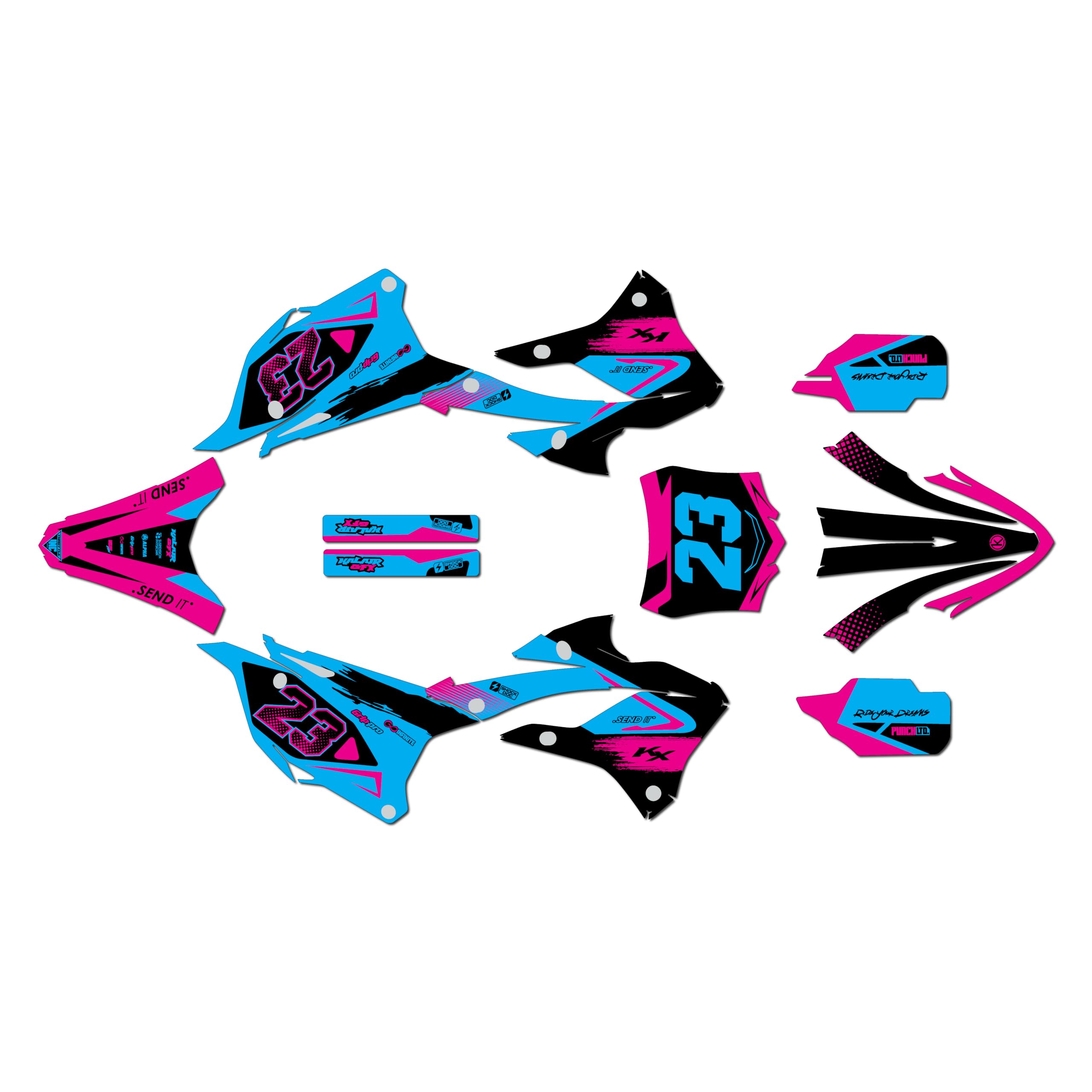2022-2026 カワサキ KAWASAKI KX85 KX112 デカール Amazon.com: Kalair GFX Graphics Kit for Kawasaki KX85 / KX112