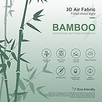 Vista 7 de TASTELIFE Protector de colchón impermeable de bambú de alta calidad, tamaño individual, refrescante y ultra suave, transpirable, ajustable de 8 a 21
