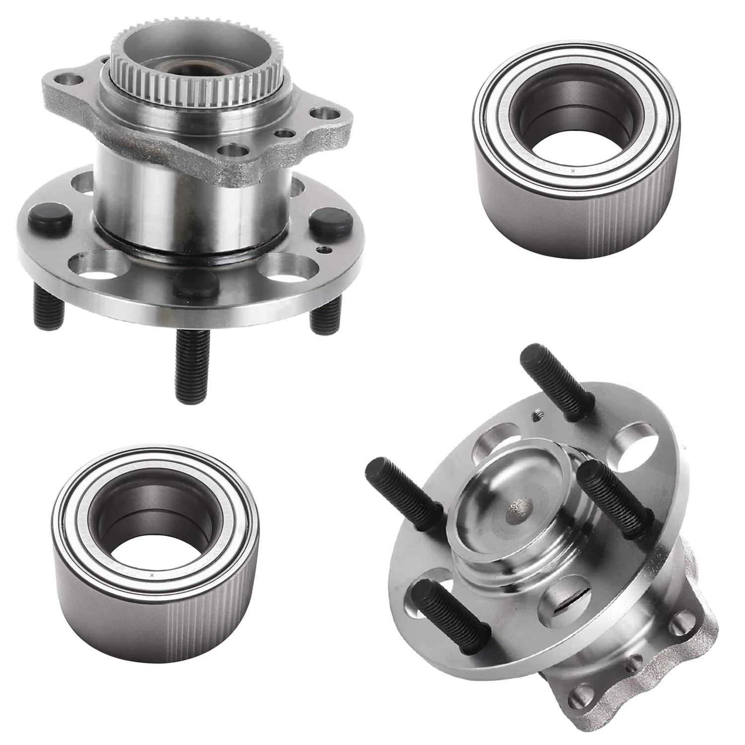 Detroit Axle - 4pc Front Rear Wheel Bearing Hubs for 12-17 Hyundai Accent